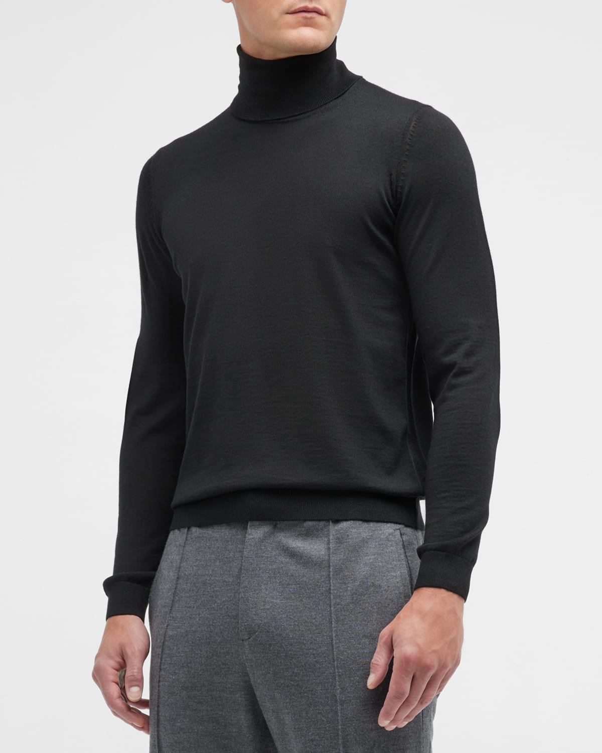 Hugo Boss Musso Wool Knit Sweater In Black