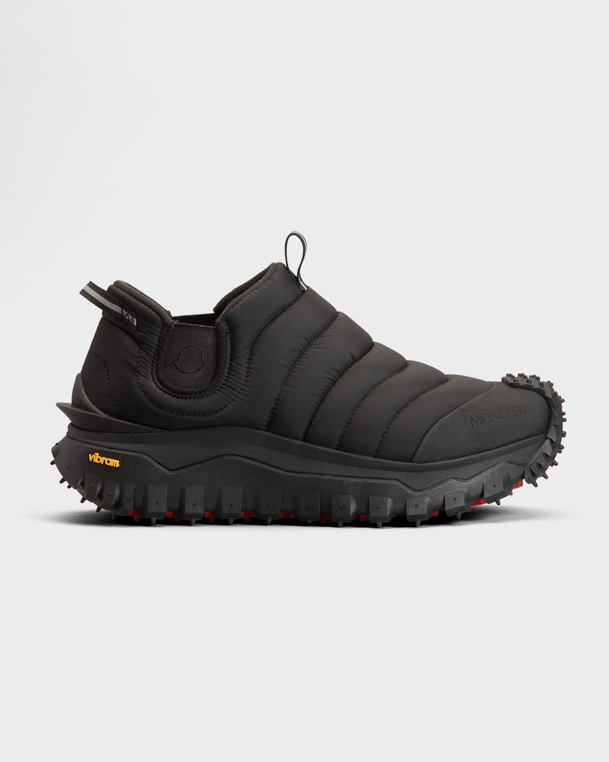 Moncler Trailgrip Après Quilted Shell Slip-on Sneakers In Black