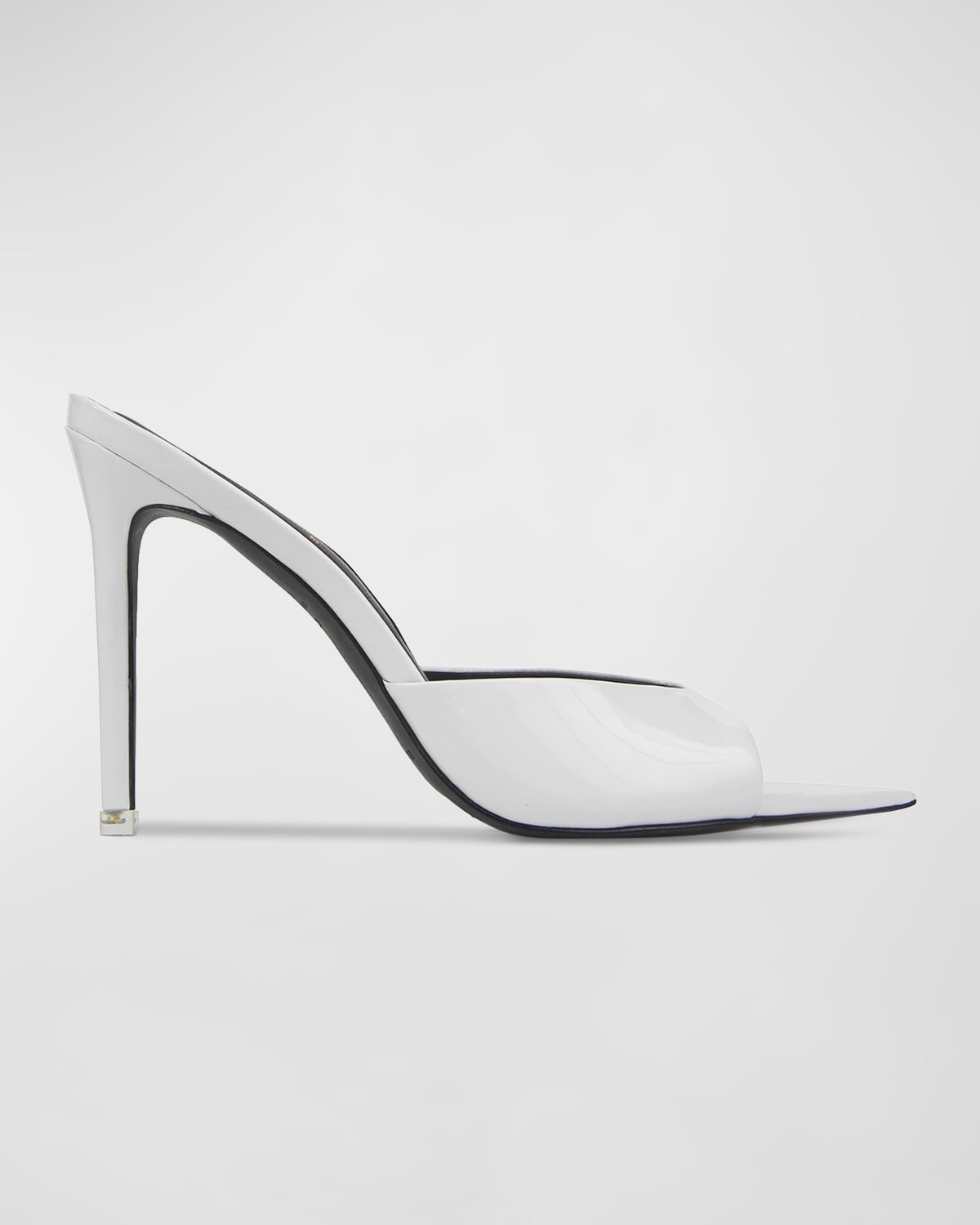 Black Suede Studio Brea In White Patent Leather