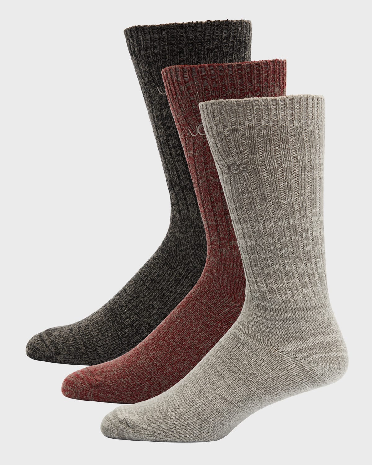 Men's Trey Rib-Knit Crew Socks, 3-Pack Gift Set