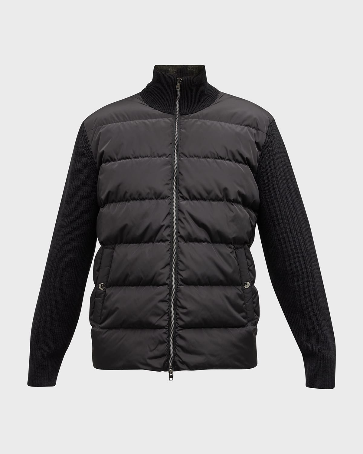 Herno Padded Wool Jacket In Black