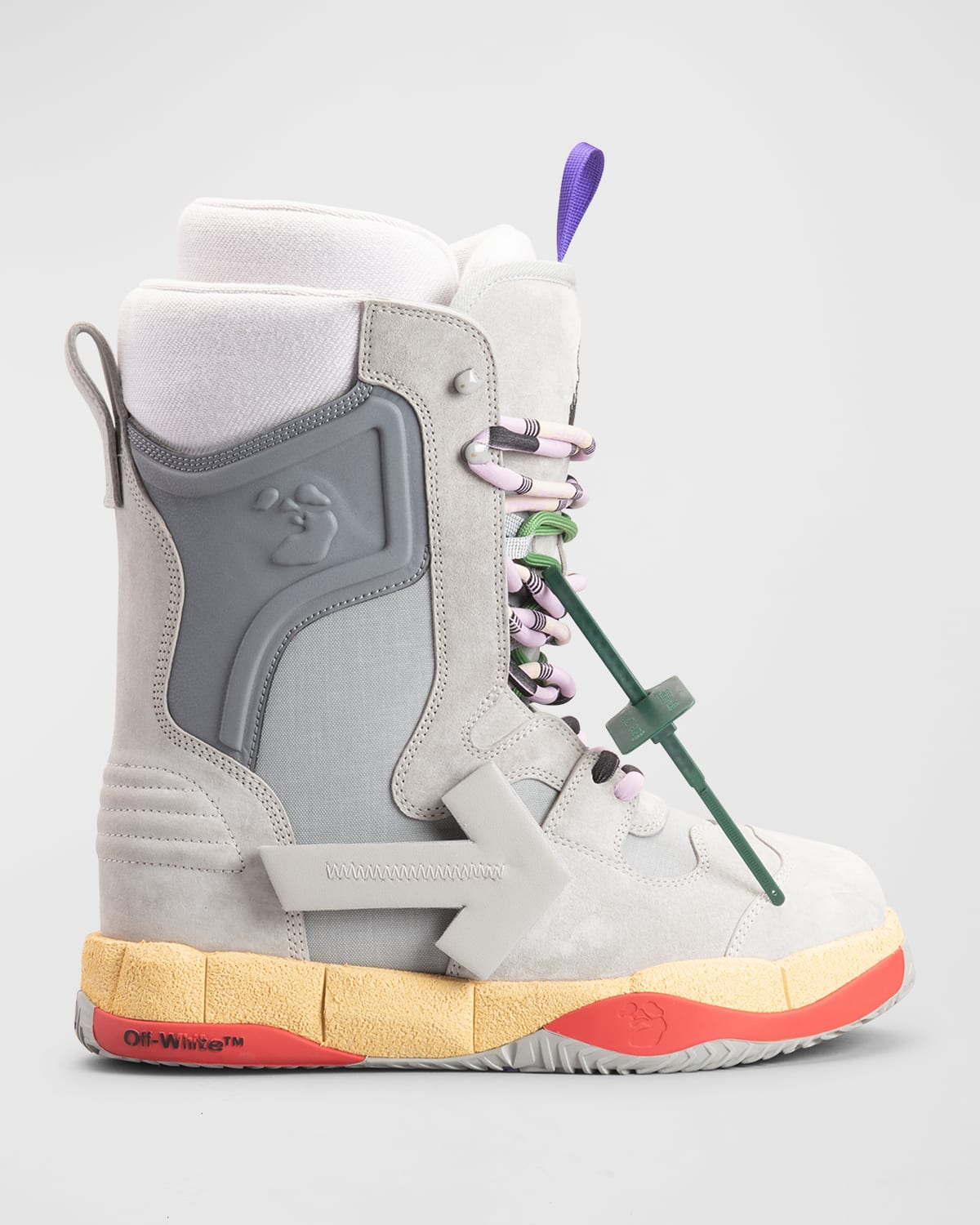 OFF-WHITE / ブーツ/38/GRY/スウェード/high-top  boot sneakers Off-white High-top Snow Boot Sneakers In Grey | ModeSens