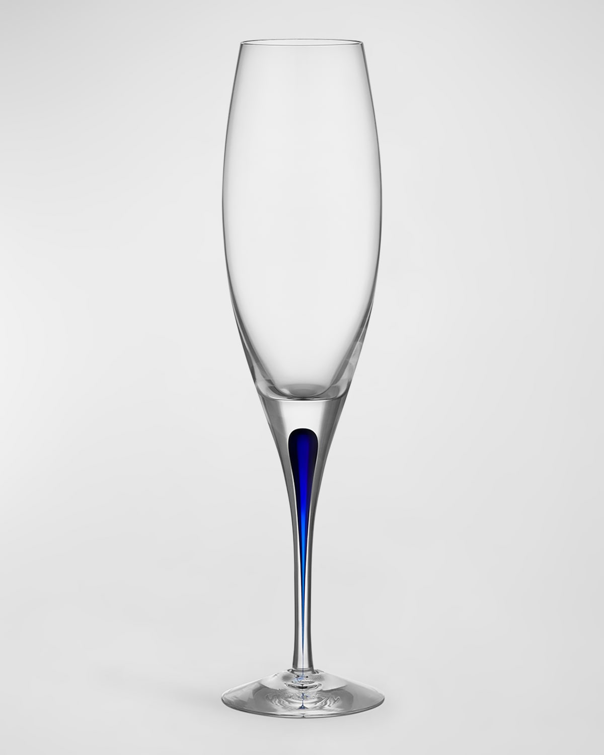 ORREFORS INTERMEZZO BLUE FLUTE, 7 OZ. 