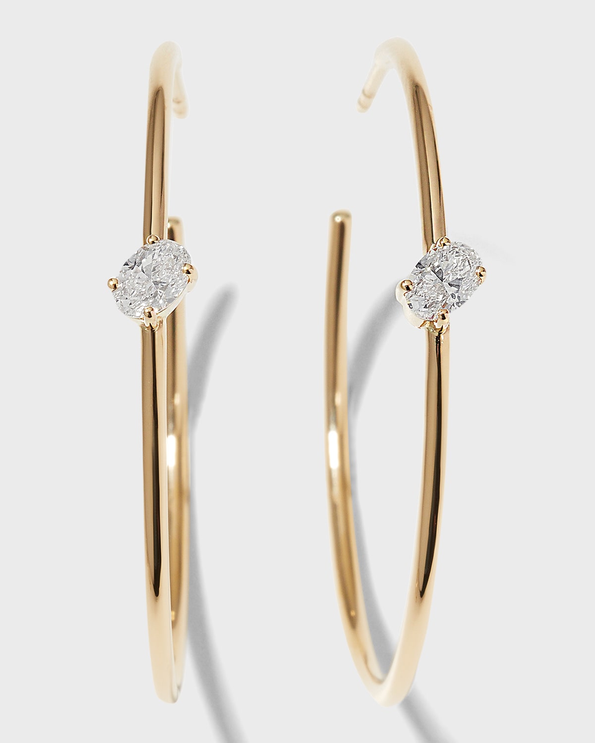 Kastel Jewelry 14k Gold Chilla Diamond Hoop Earrings