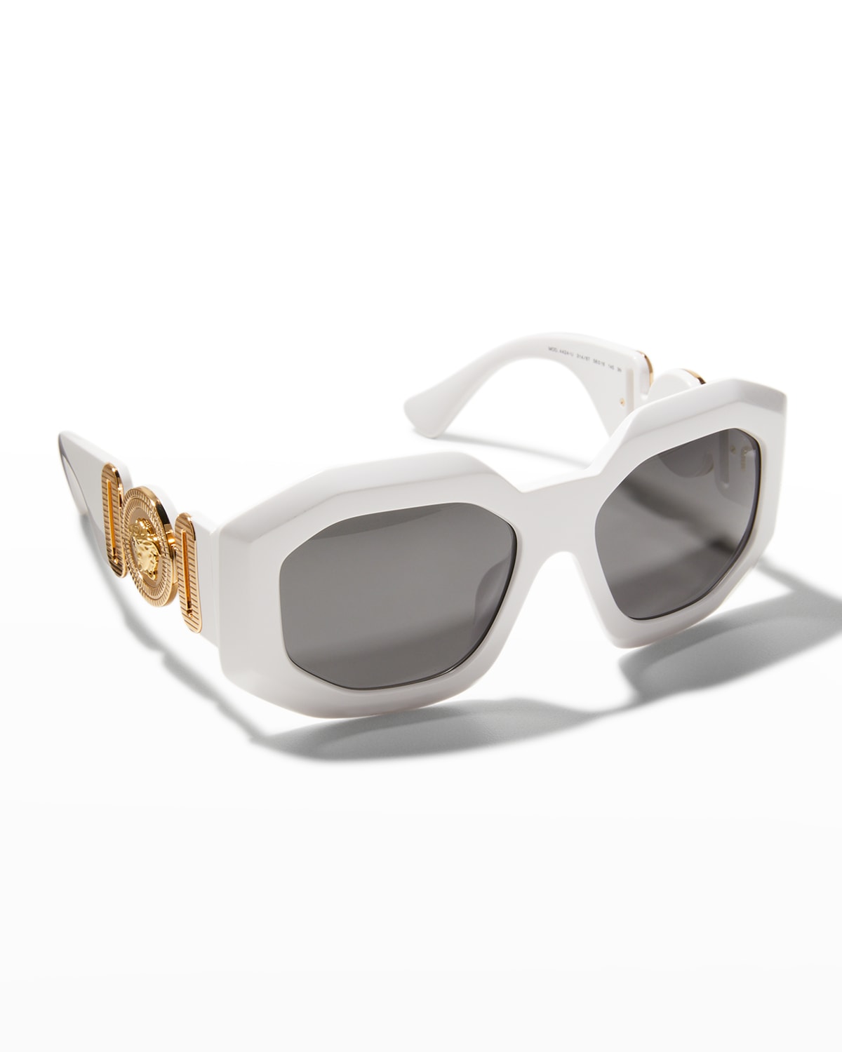 Versace Medusa Square Plastic Sunglasses In White
