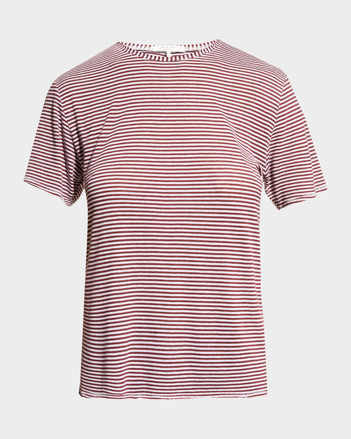 RAG & BONE MICHAL STRIPED LINEN CREWNECK TEE