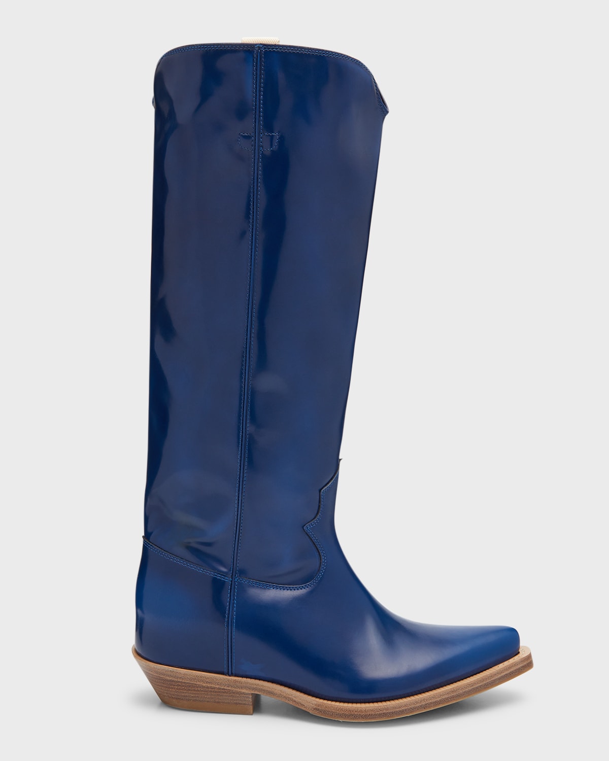 CHLOÉ NELLIE LEATHER TALL WESTERN BOOTS