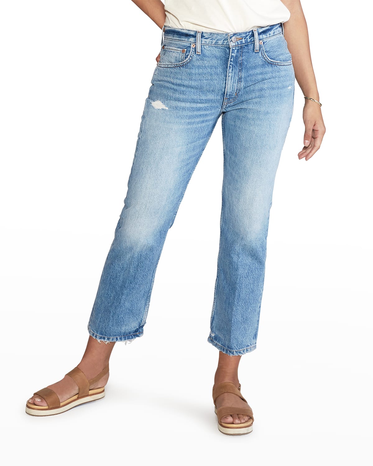 ETICA Rhea Straight Mid-Rise Cropped Jeans
