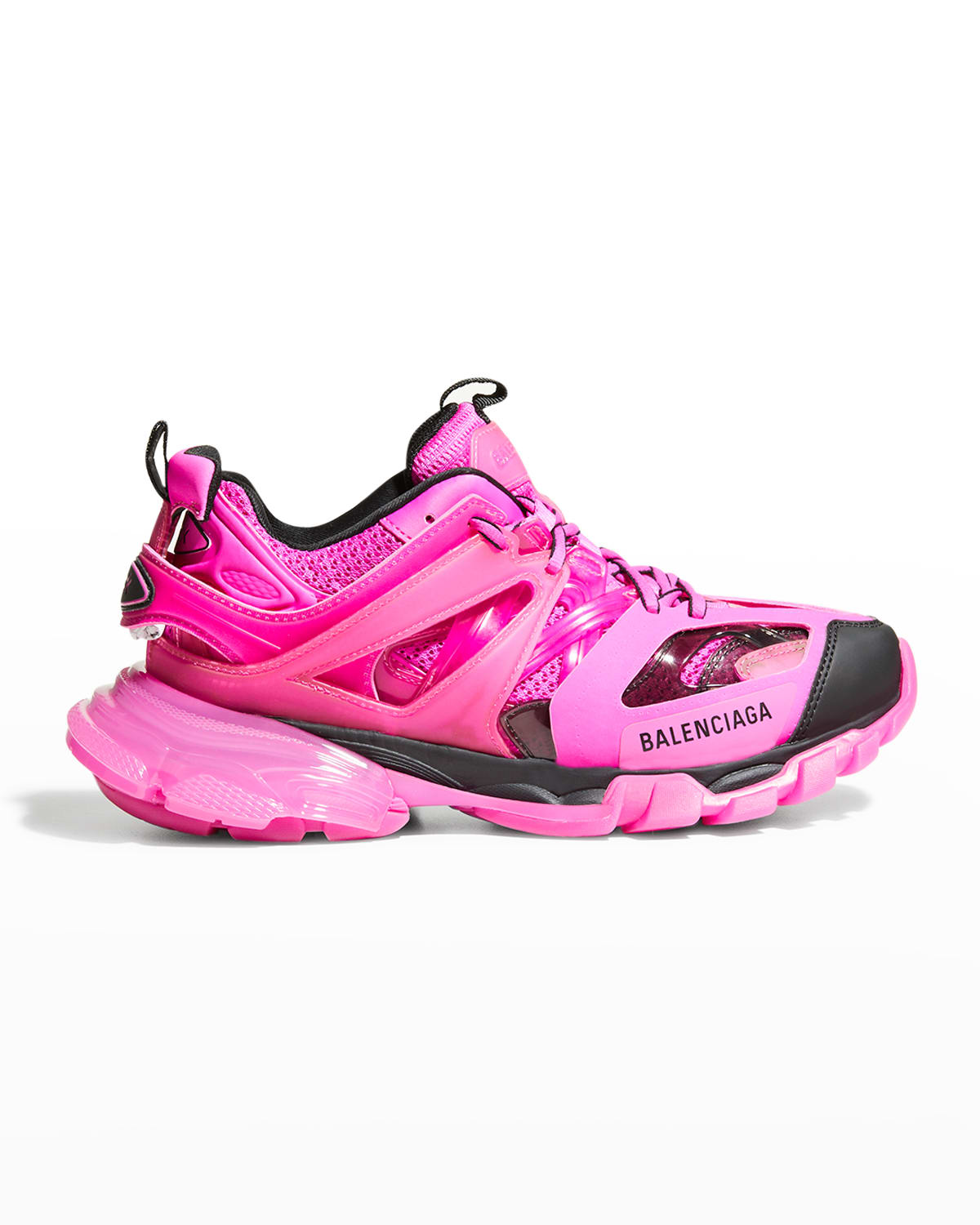 Track Clear-sole Trainer Sneakers In Dark Pink/black
