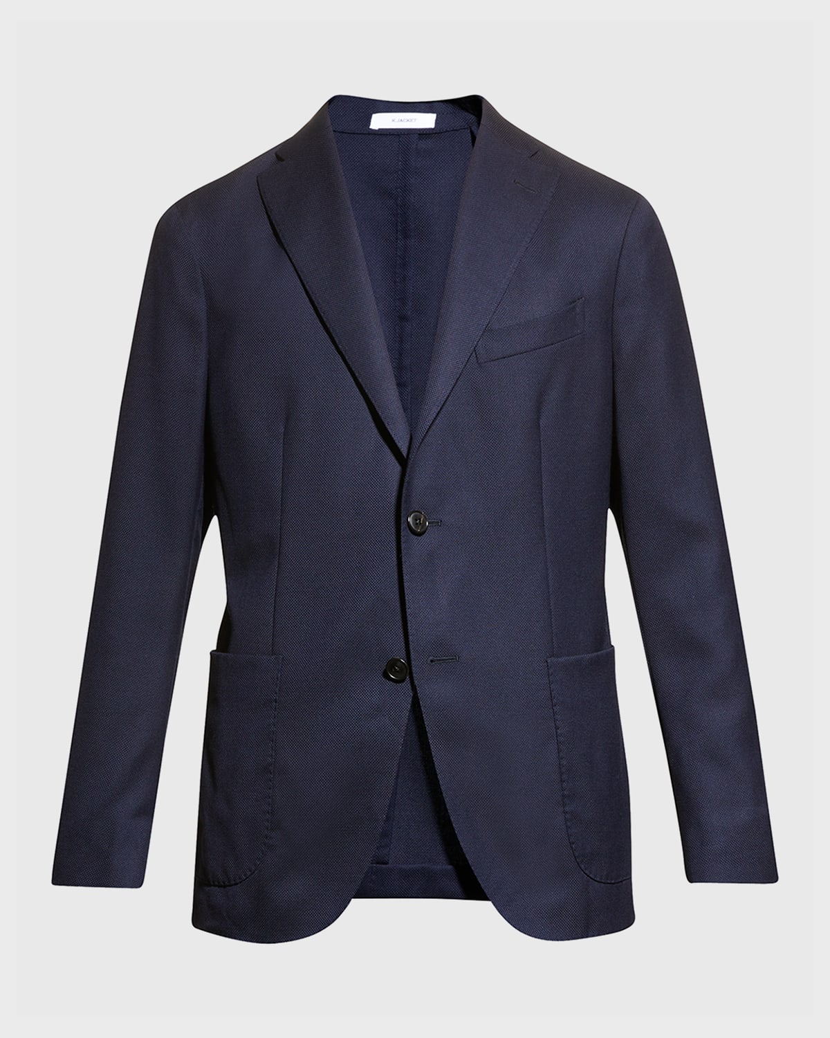 BOGLIOLI MEN'S SOLID WOOL HOPSACK BLAZER 