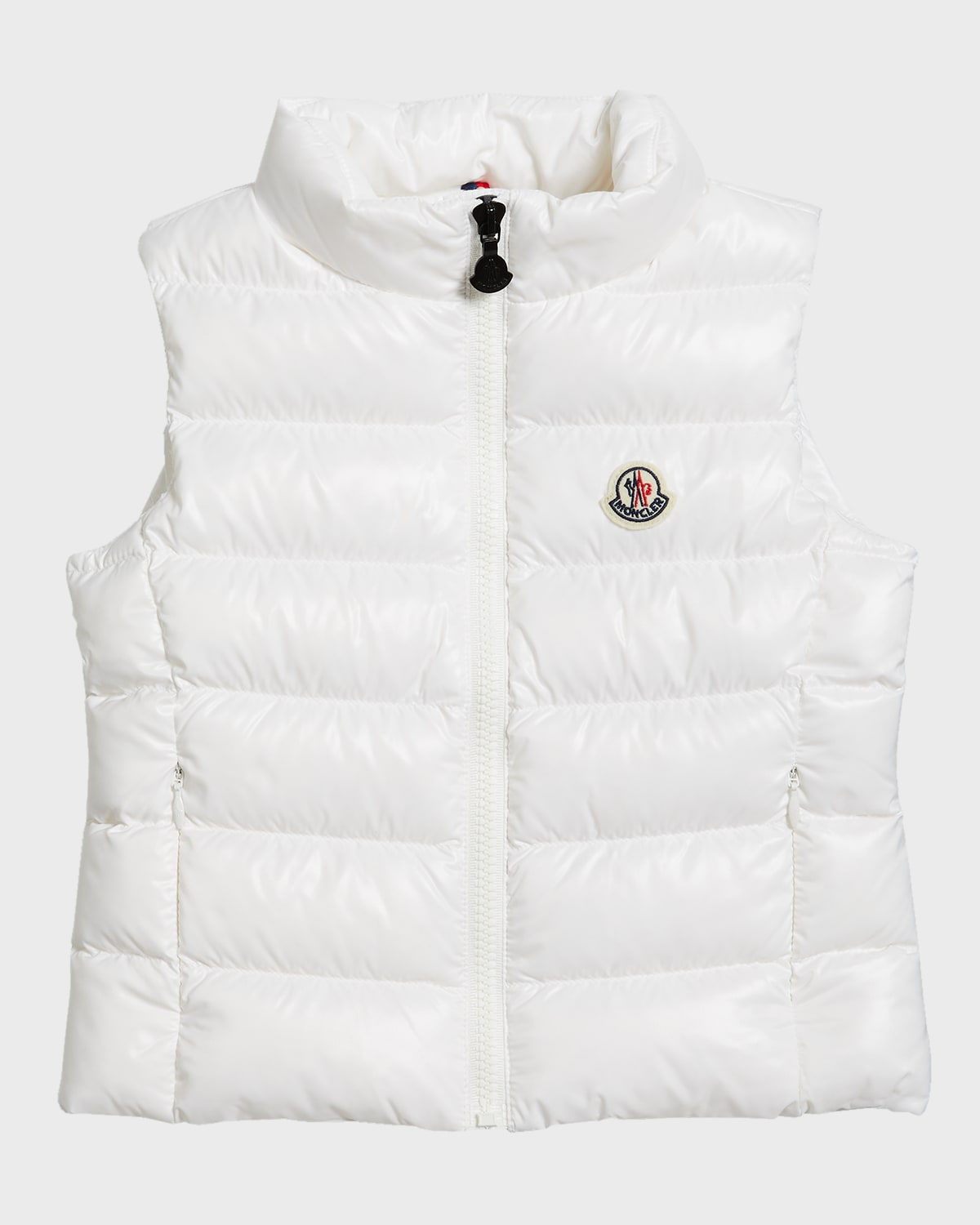 Moncler Kids' Girl's Ghany Quilted Vest In White