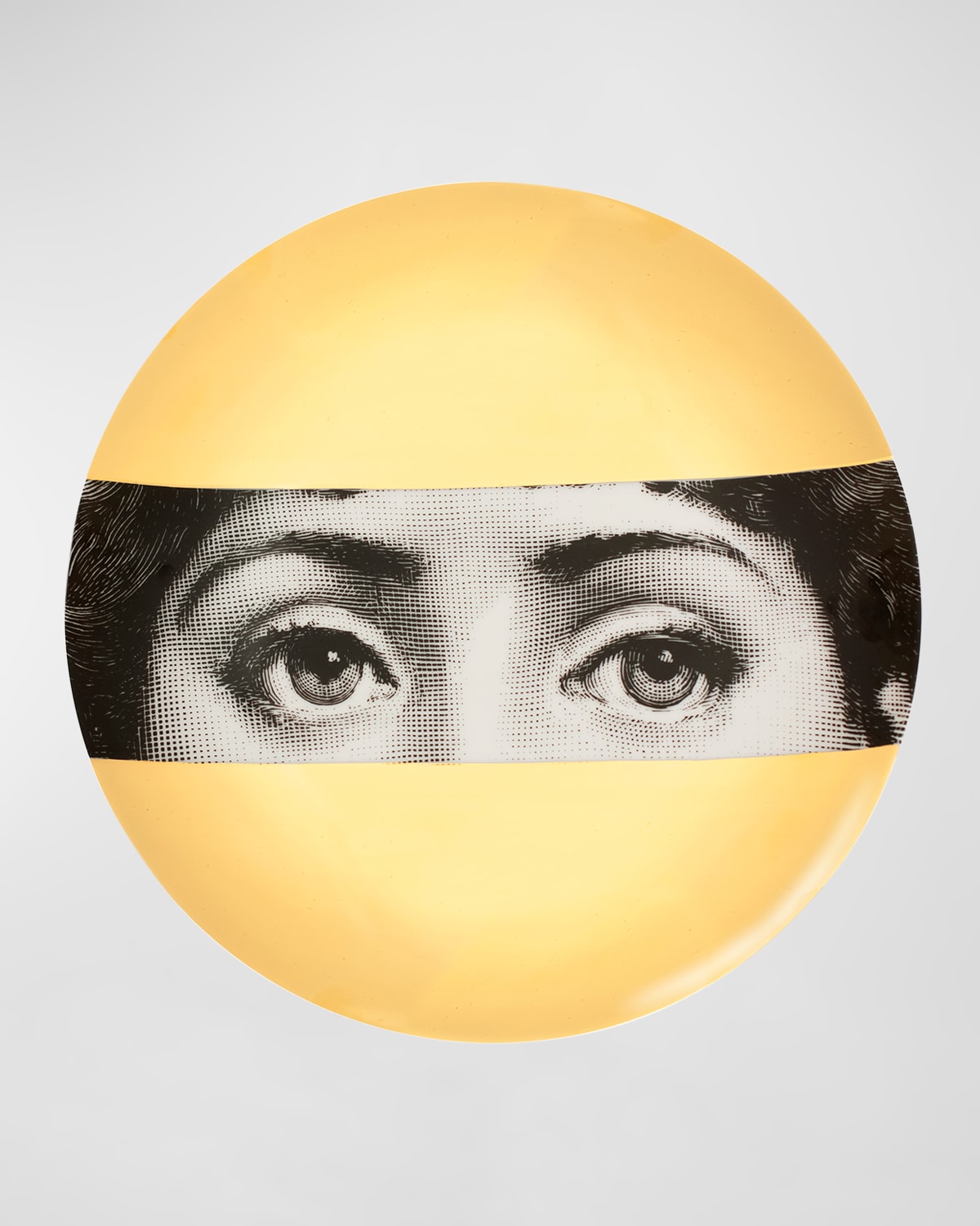 Fornasetti Tema E Variazioni No.32 Wall Plate In Blackwhitegold