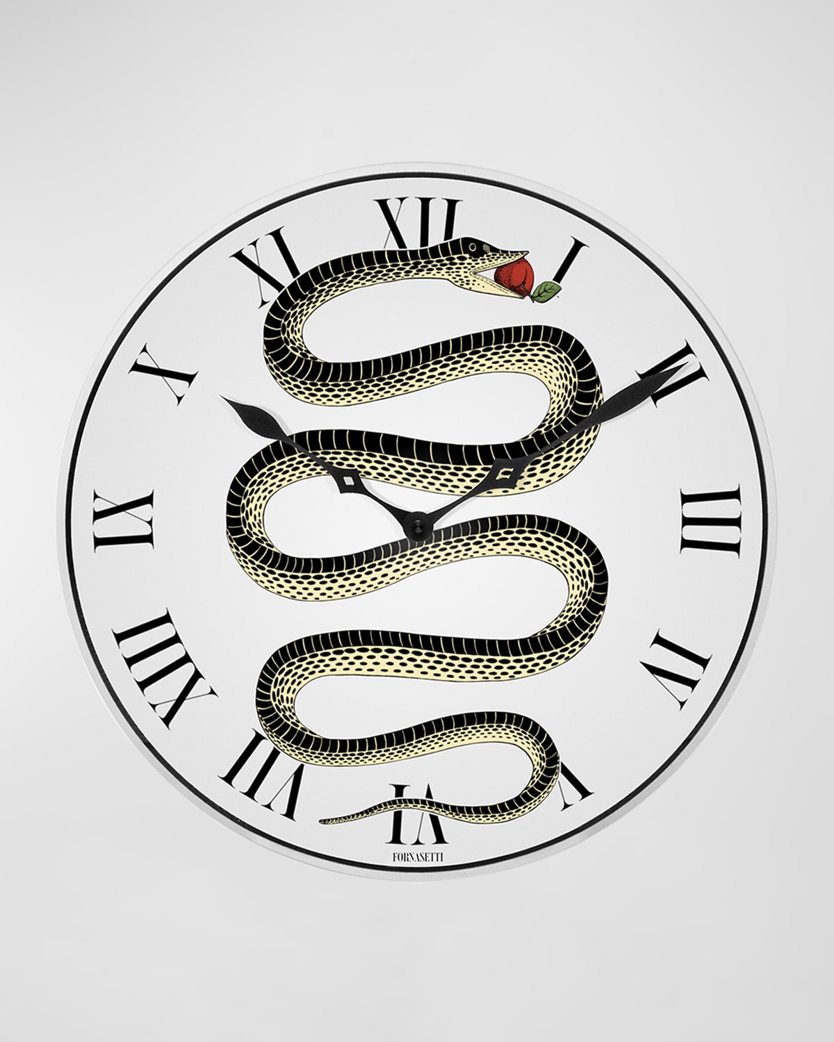 Fornasetti Peccato Originale Wall Clock In Blackwhite