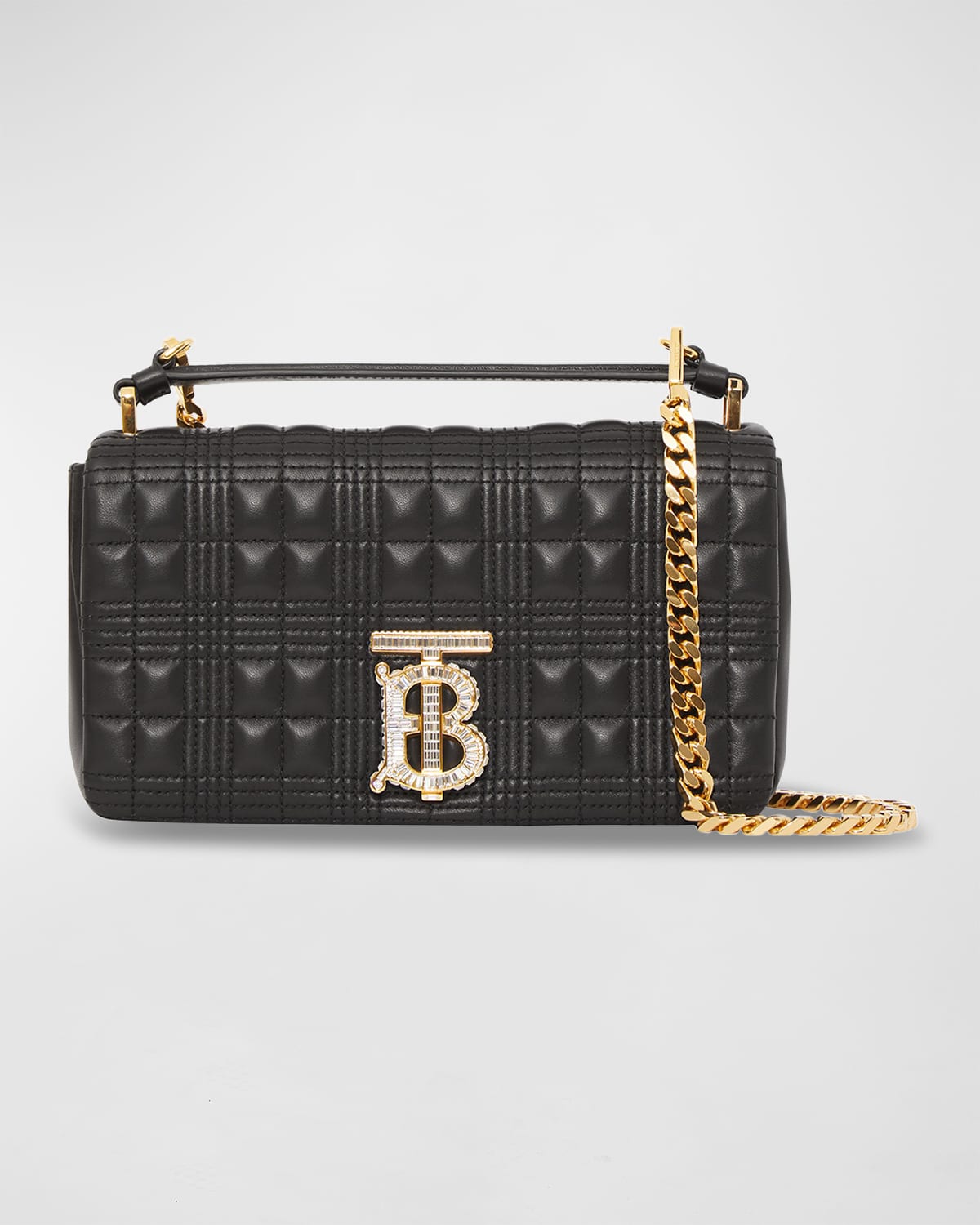 Burberry Lola Small Quilted Lambskin Chain Crossbody Bag