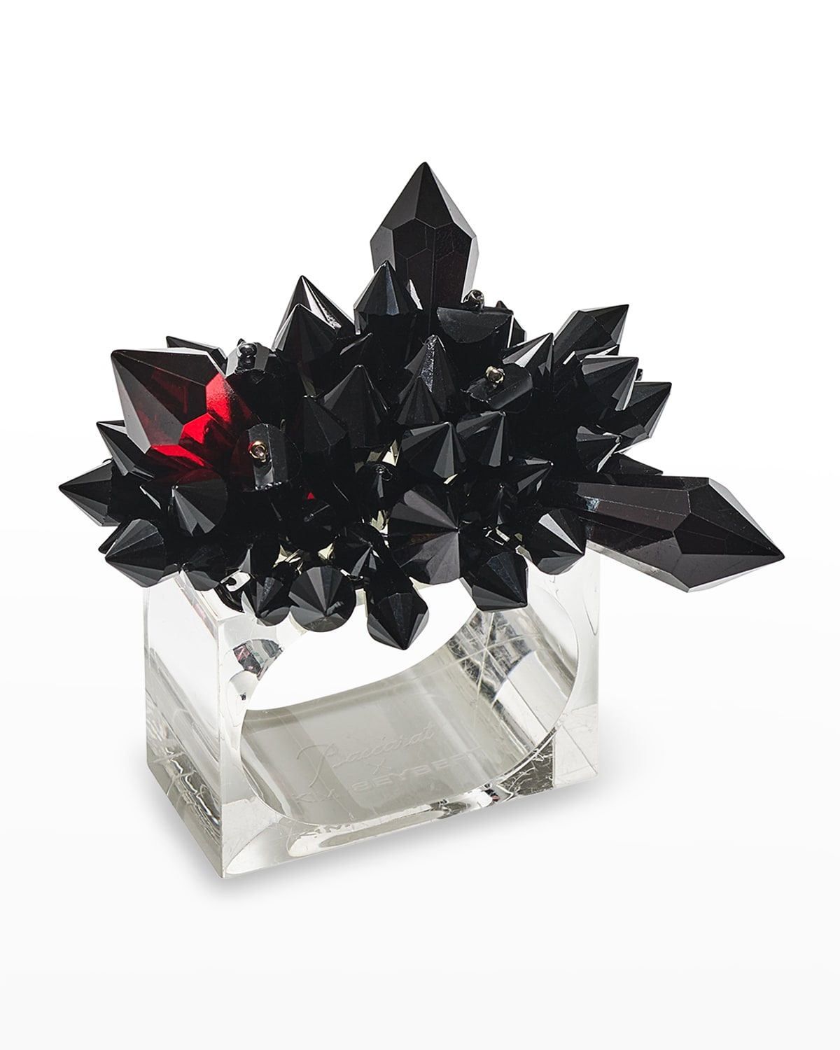 Baccarat X Kim Seybert Zenith Napkin Rings, Set Of 4 In Black