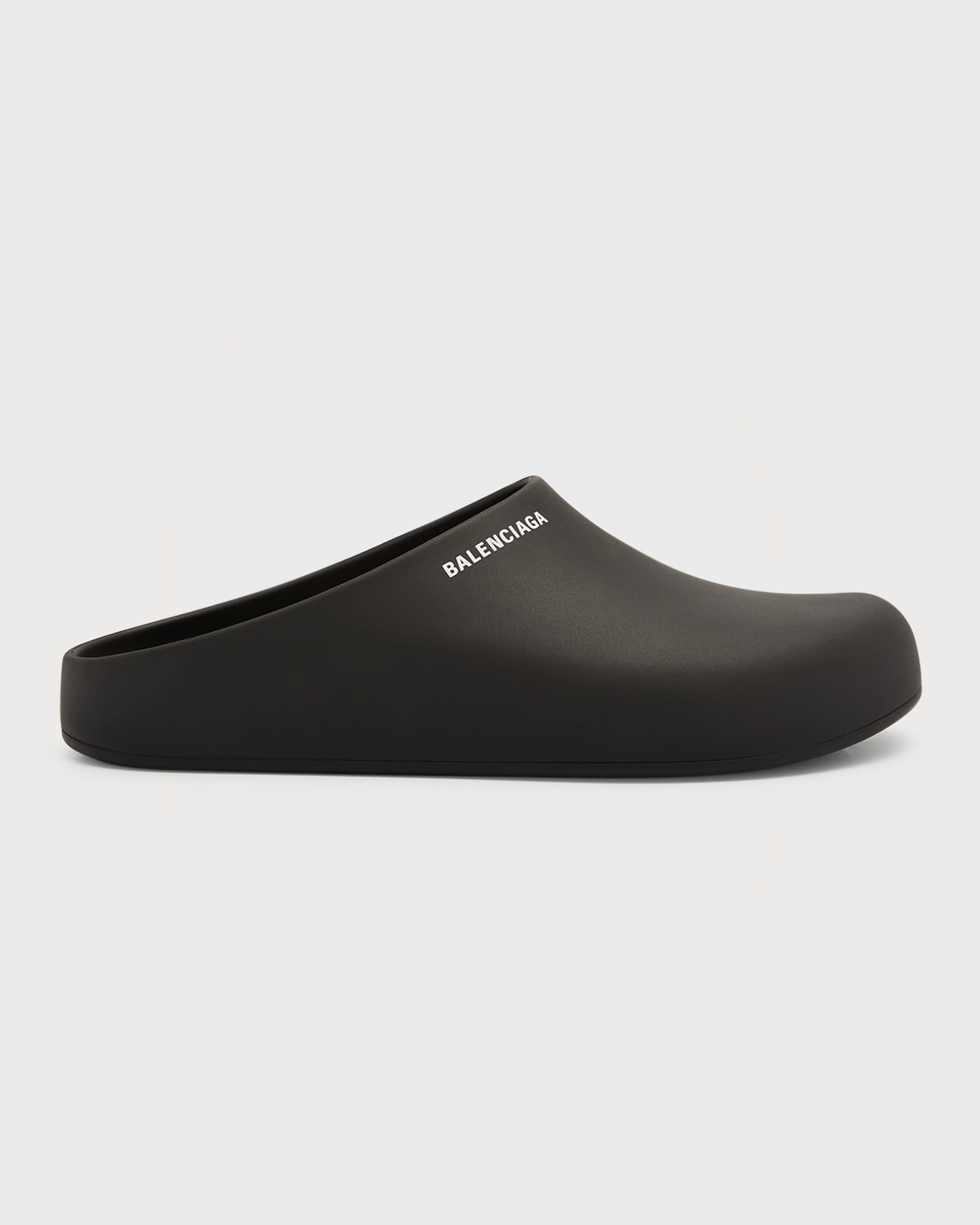 BALENCIAGA MEN'S LOGO CLOG POOL SLIDES