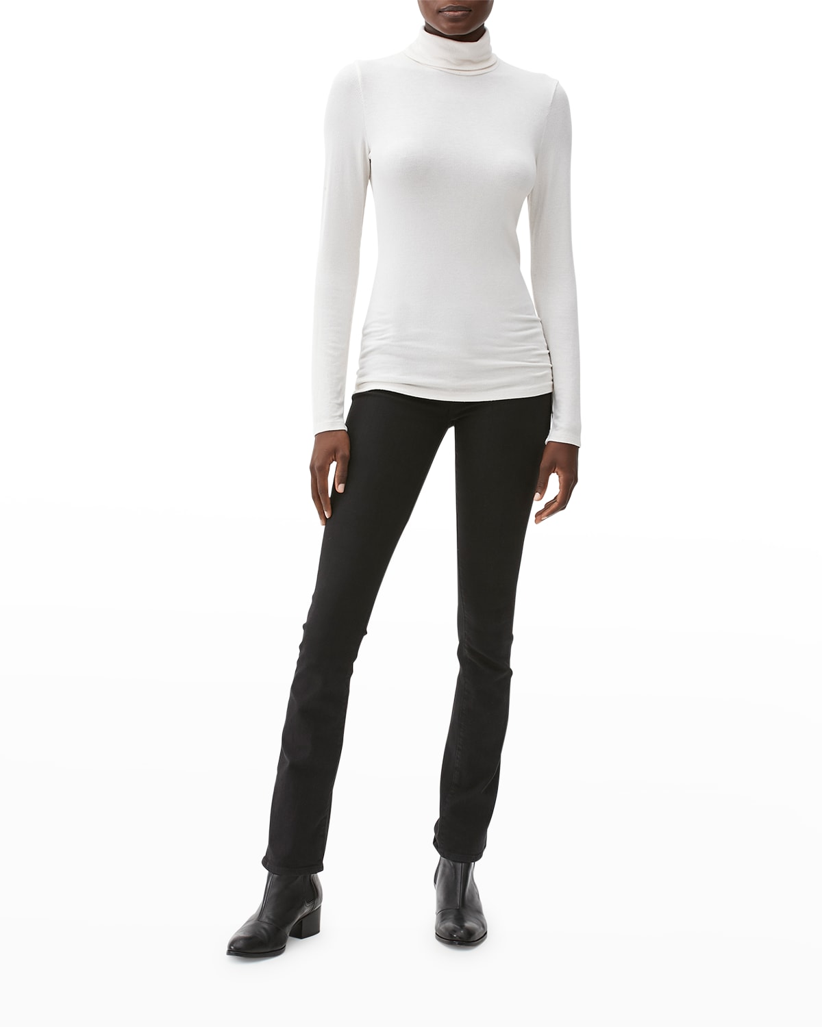 MICHAEL STARS GAIL RIB-KNIT TURTLENECK TOP