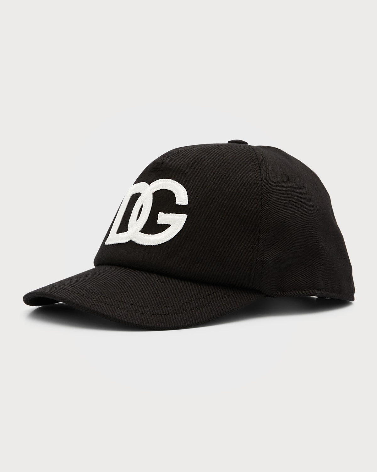 Dolce & Gabbana Kid's Embroidered Logo Ball Cap In Nero