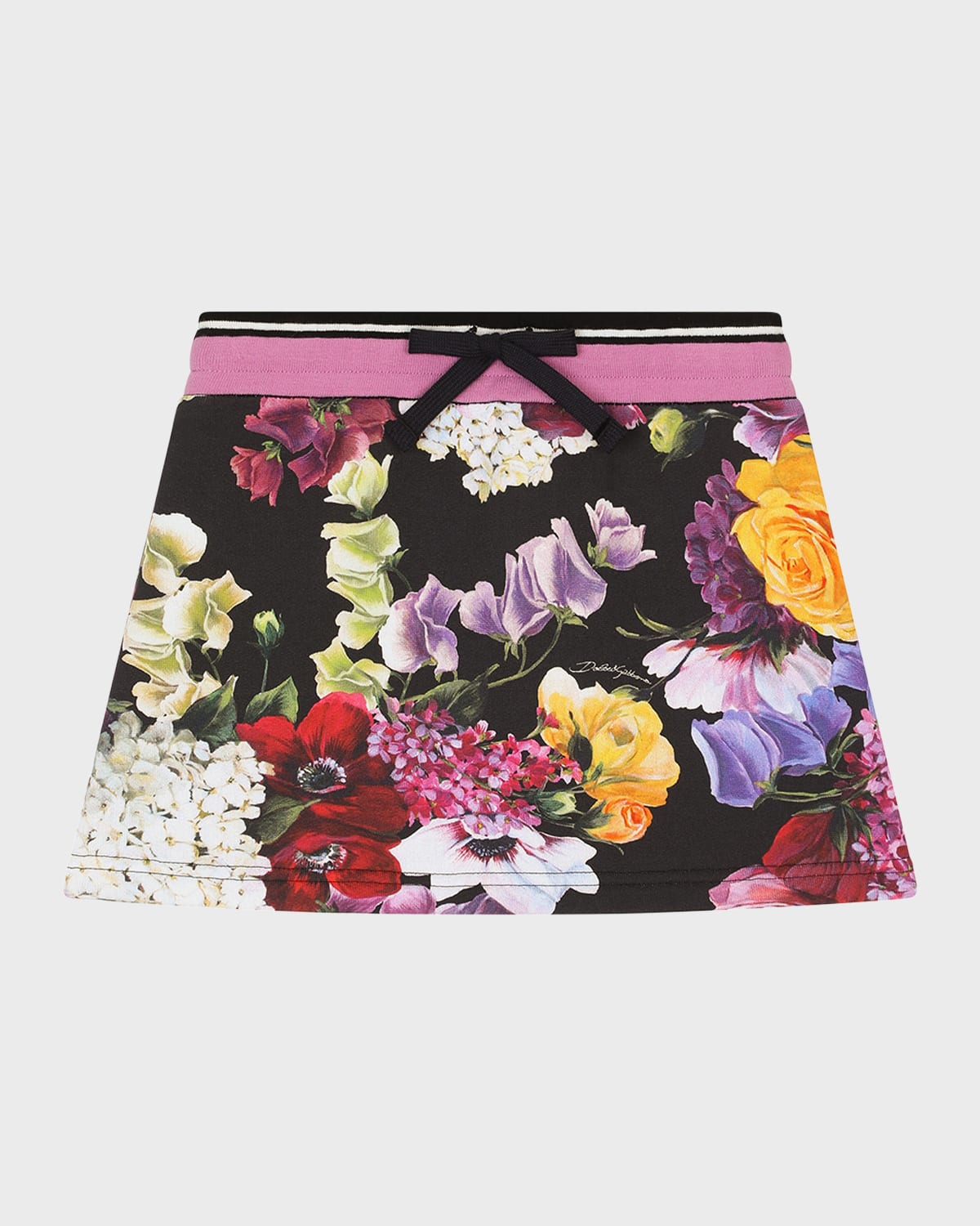 Dolce & Gabbana Kids' Girl's Floral Ortensia Sweat Skirt In Multi Floral