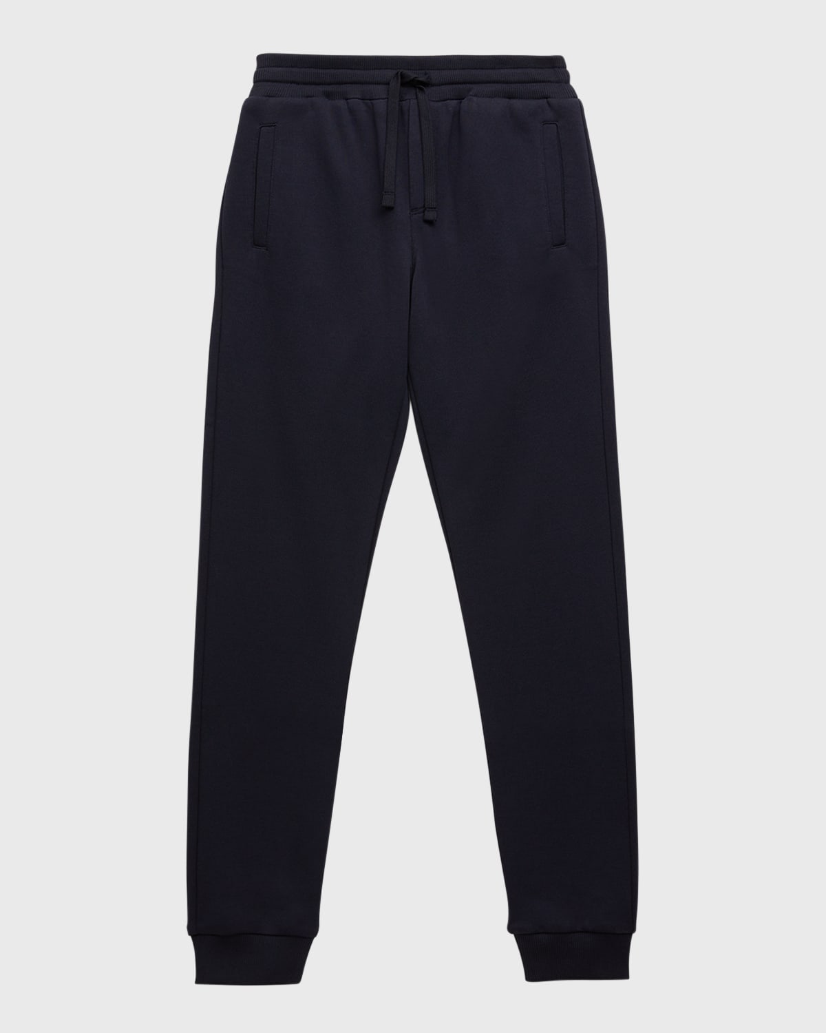 Dolce & Gabbana Kids' Boy's Logo-plaque Jogger Pants In Blue