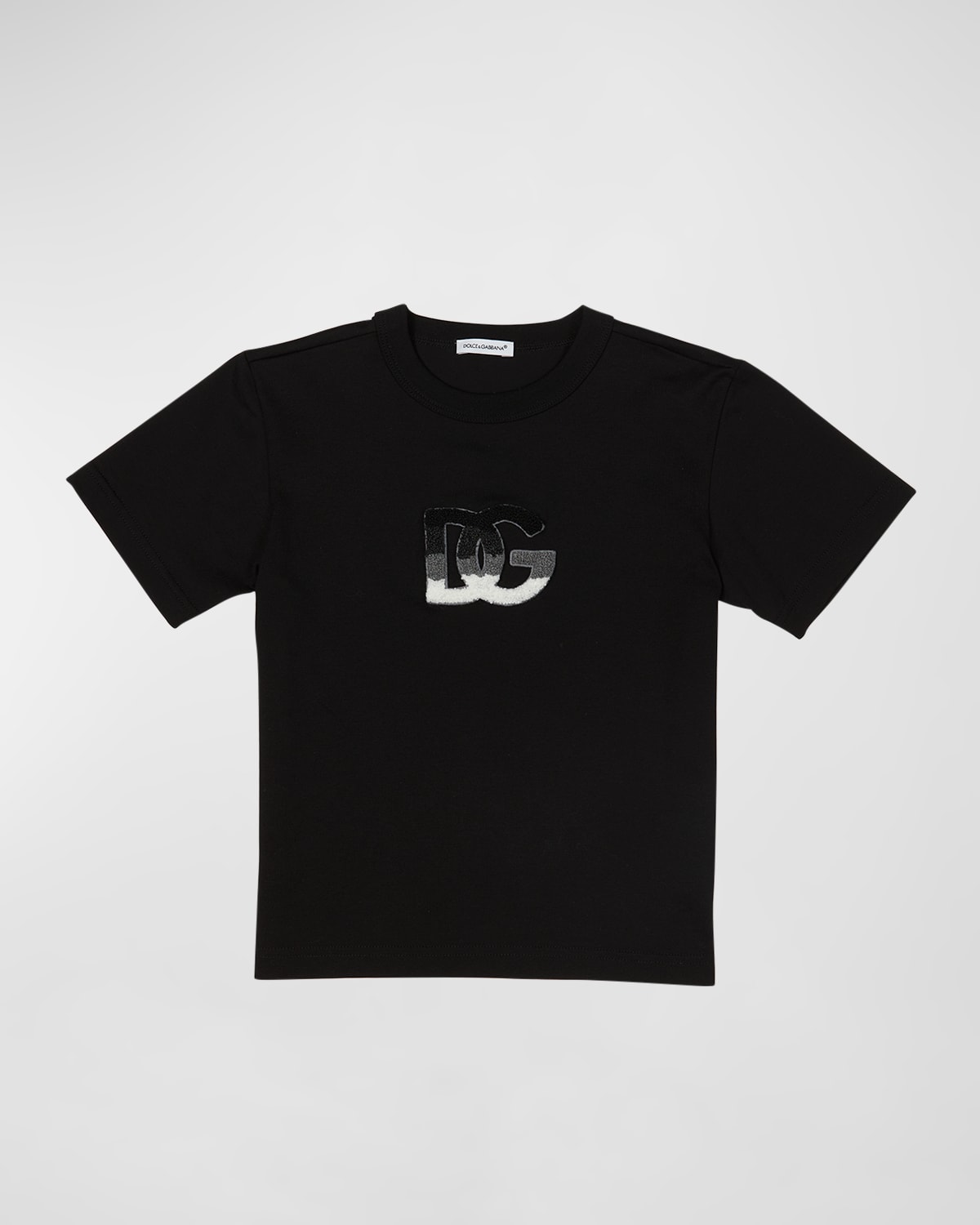 Boy's Textured Logo Patch T-Shirt, Size 2-6