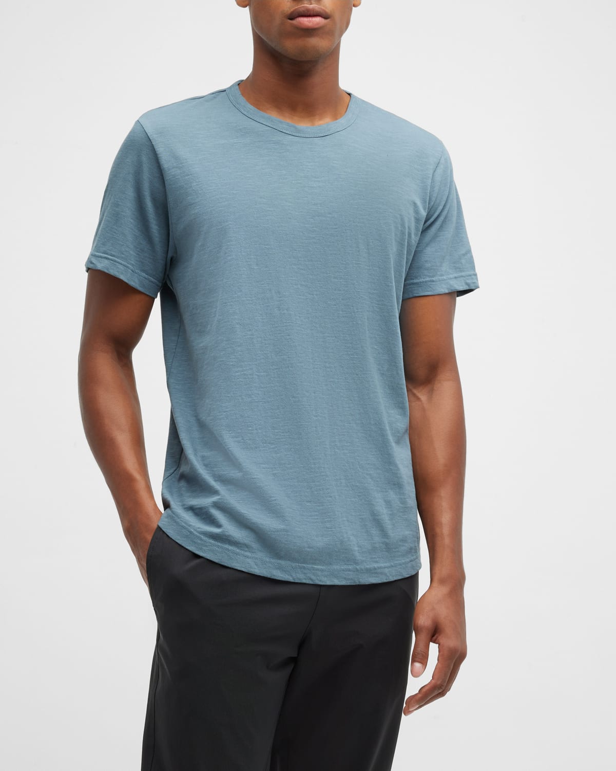 Men's Curved Hem Cotton T-Shirt