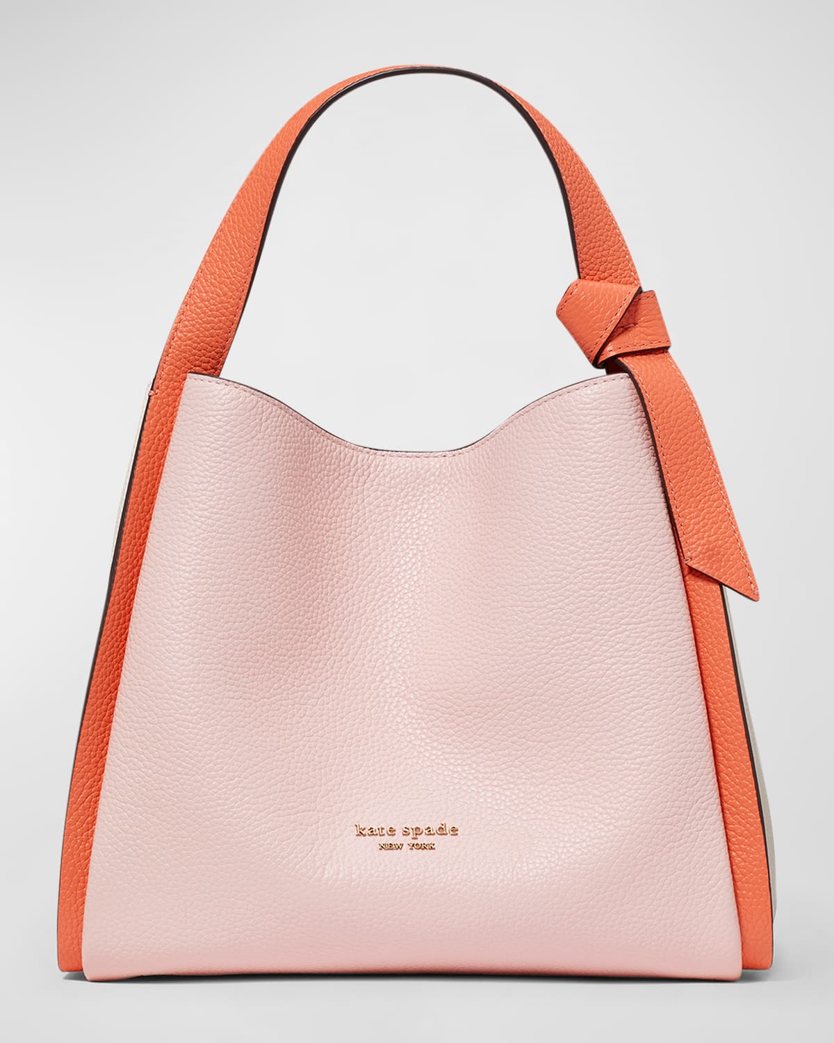Kate Spade Knott Large Colorblock Leather Handbag In Crepe Pink Multi