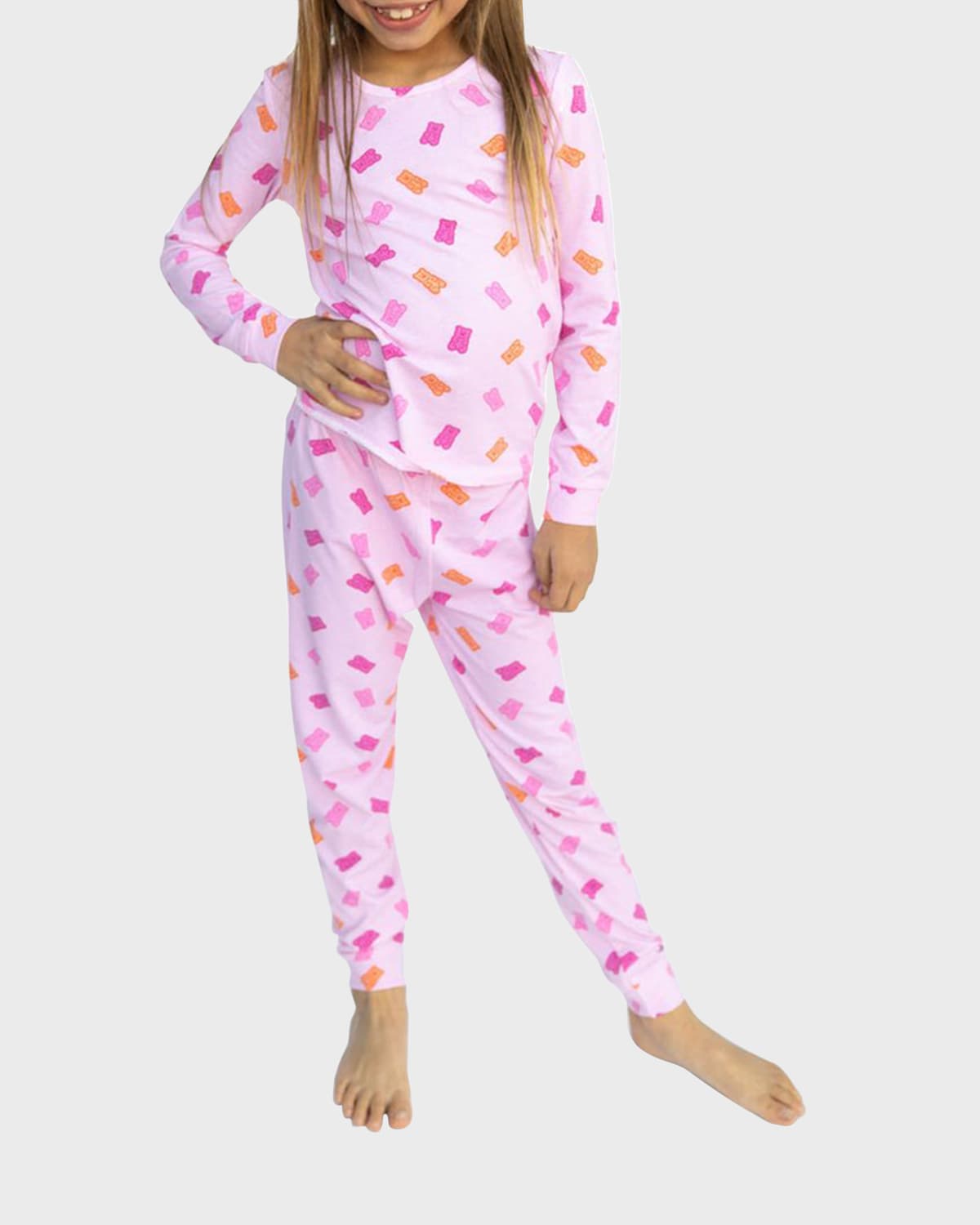 Girl's Gummy Bears Pajama Set, Size 12M-8