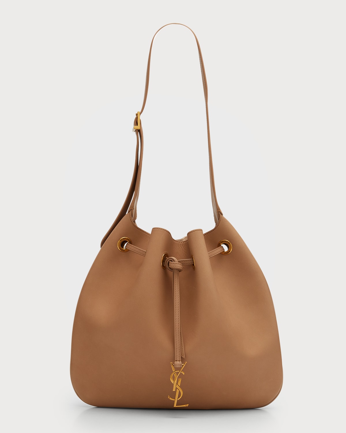 SAINT LAURENT PARIS VII MEDIUM YSL DRAWSTRING HOBO BAG