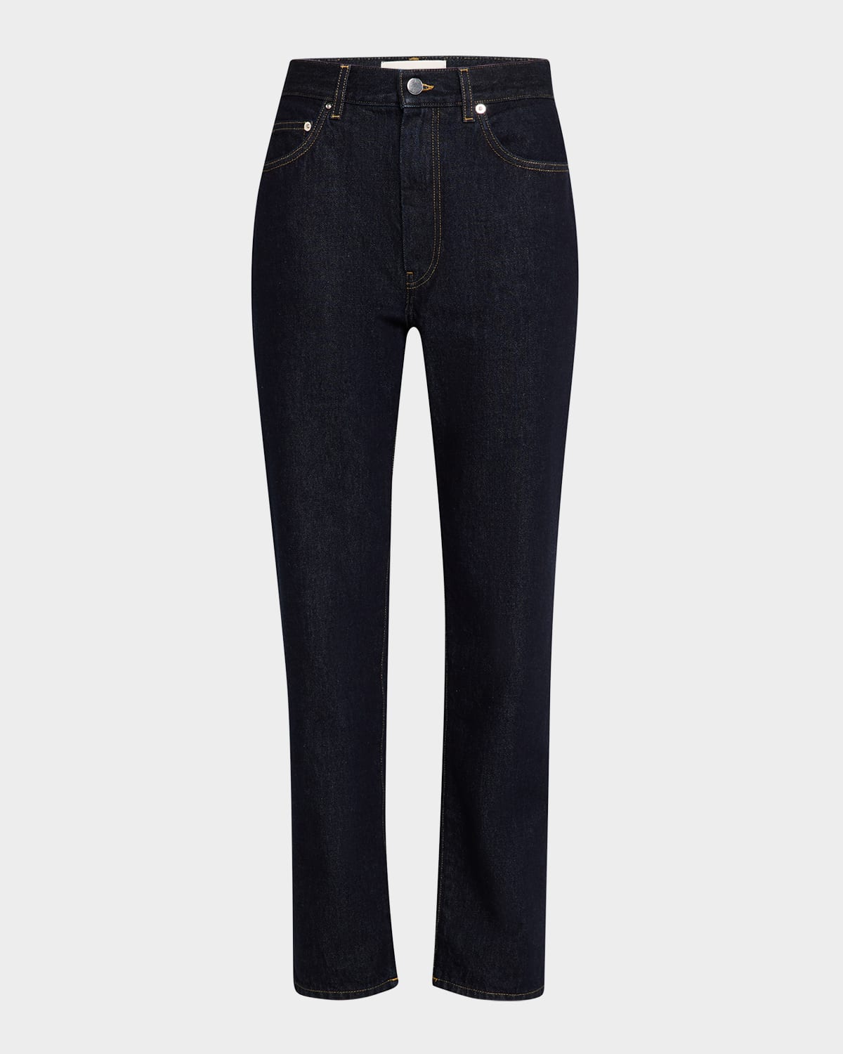 Shop Loulou Studio Wular Straight-leg Ankle Denim Pants In Raw Wash
