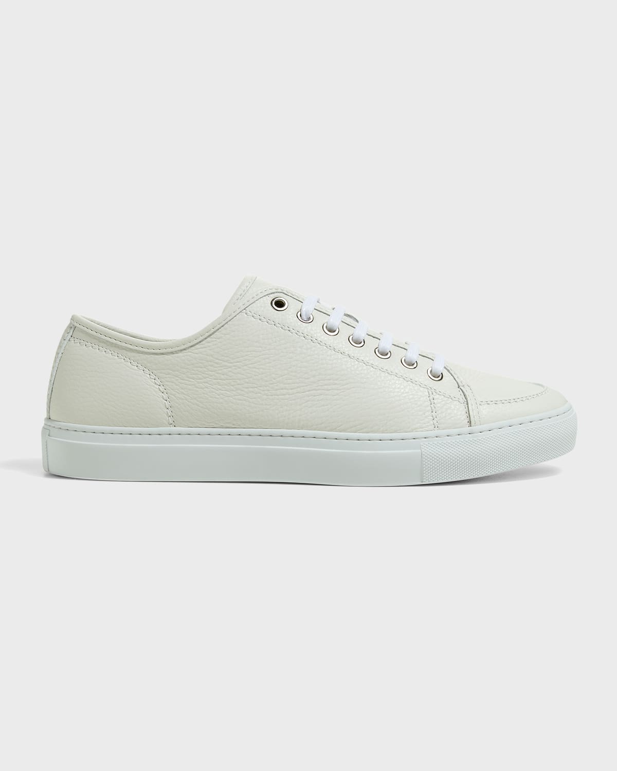 Brioni Men's Leather Low-top Sneakers In Ivory