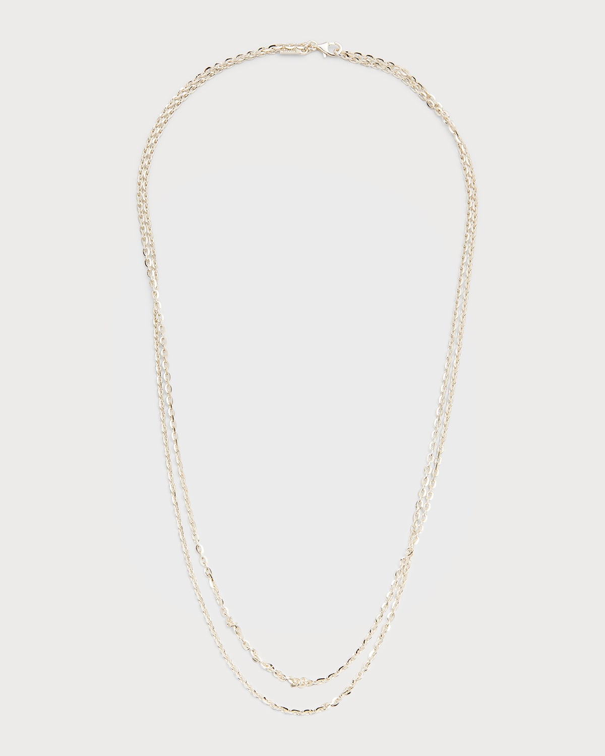 Men's Ice Double Chain Necklace, 22"L