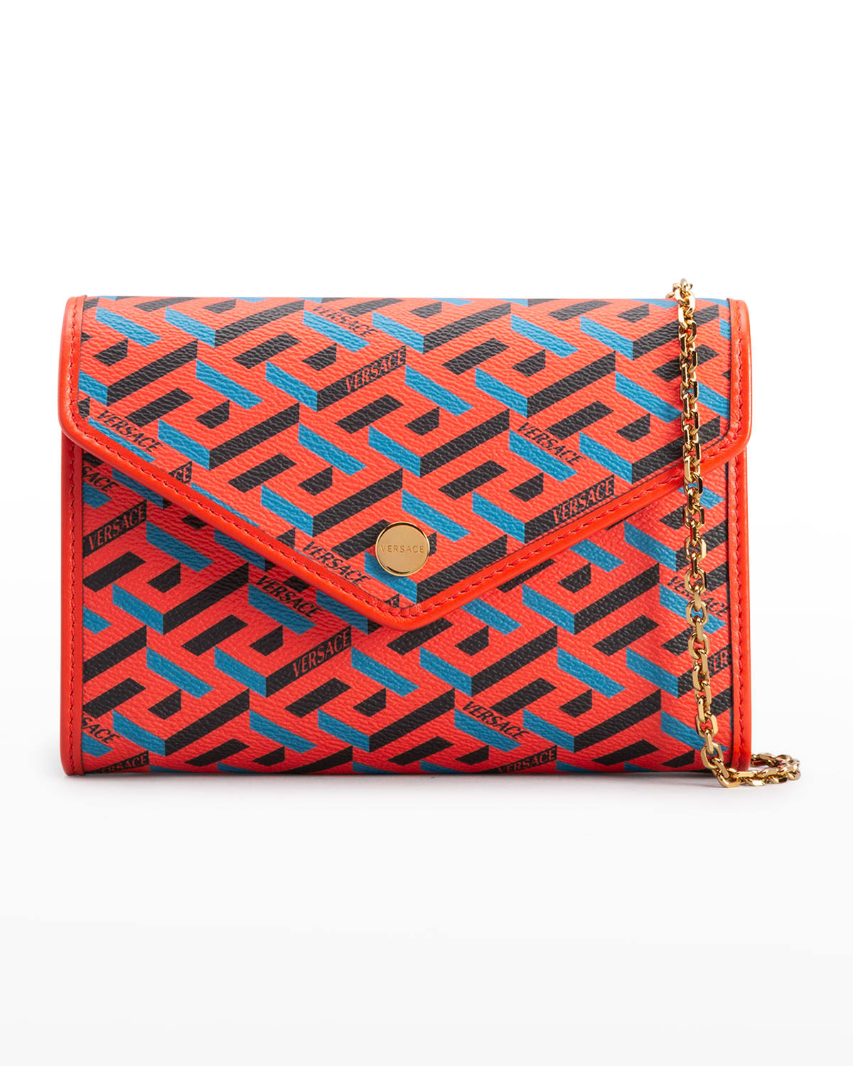 VERSACE GRECA SIGNATURE POUCH CLUTCH BAG