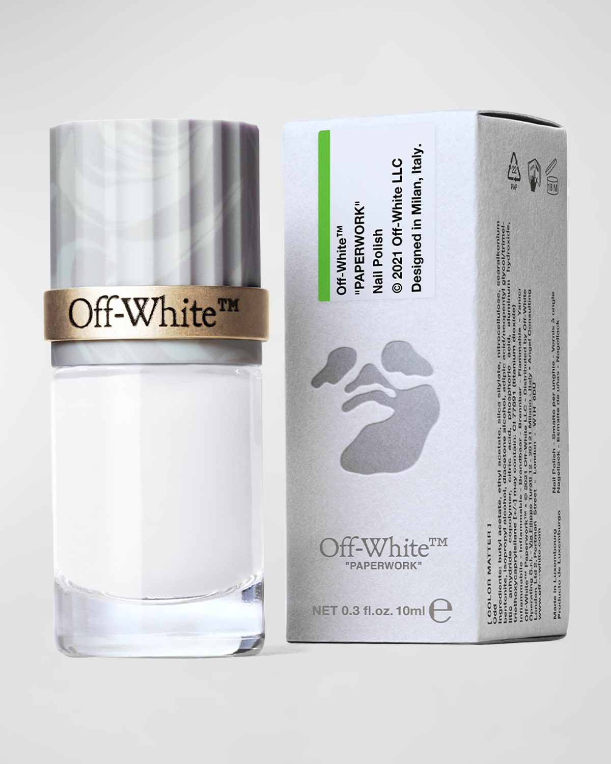 Off-white Paperwork Color Matter Crackle Nail Polish, Odd