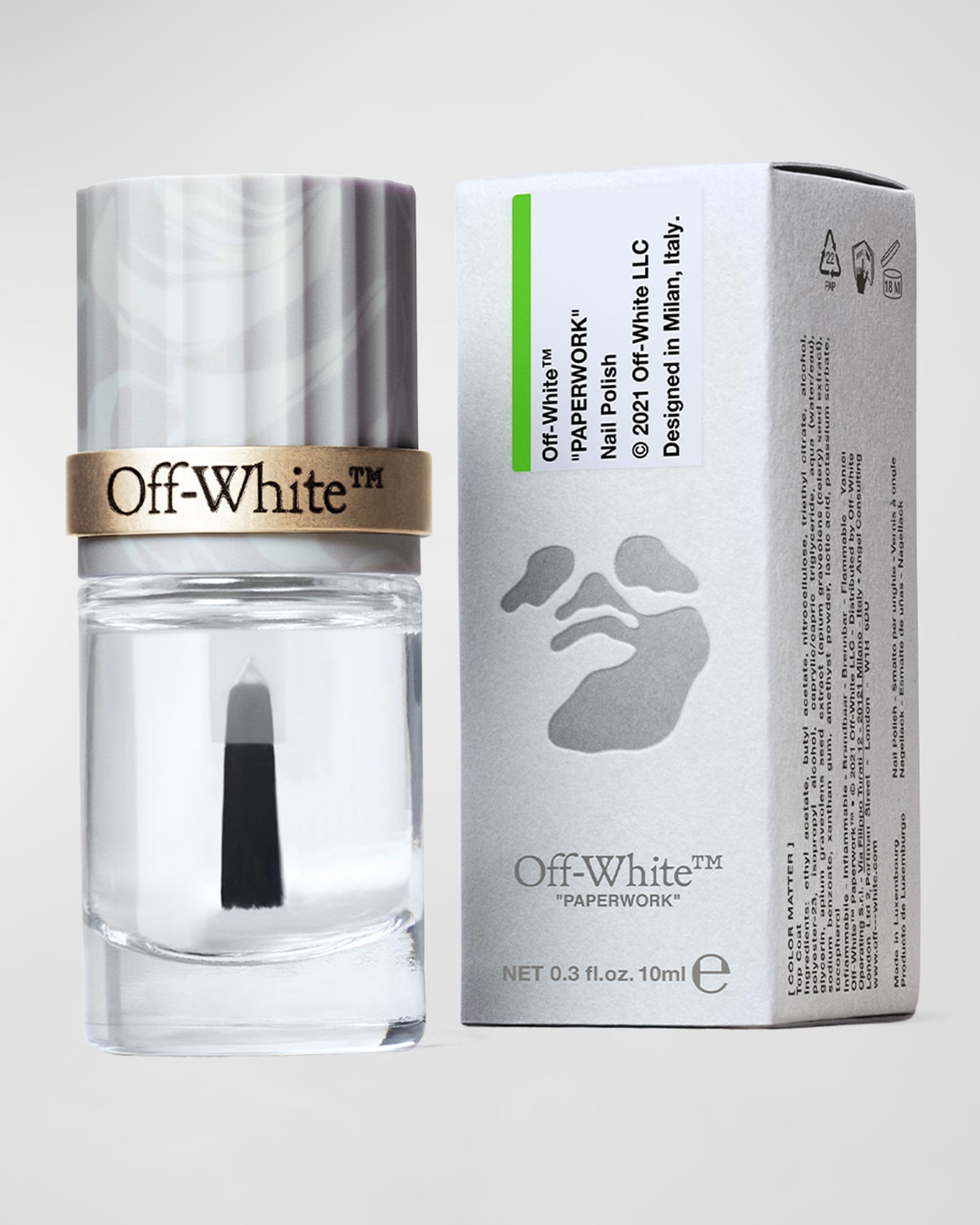 Shop Off-white Paperwork Color Matter Top Coat Nail Polish