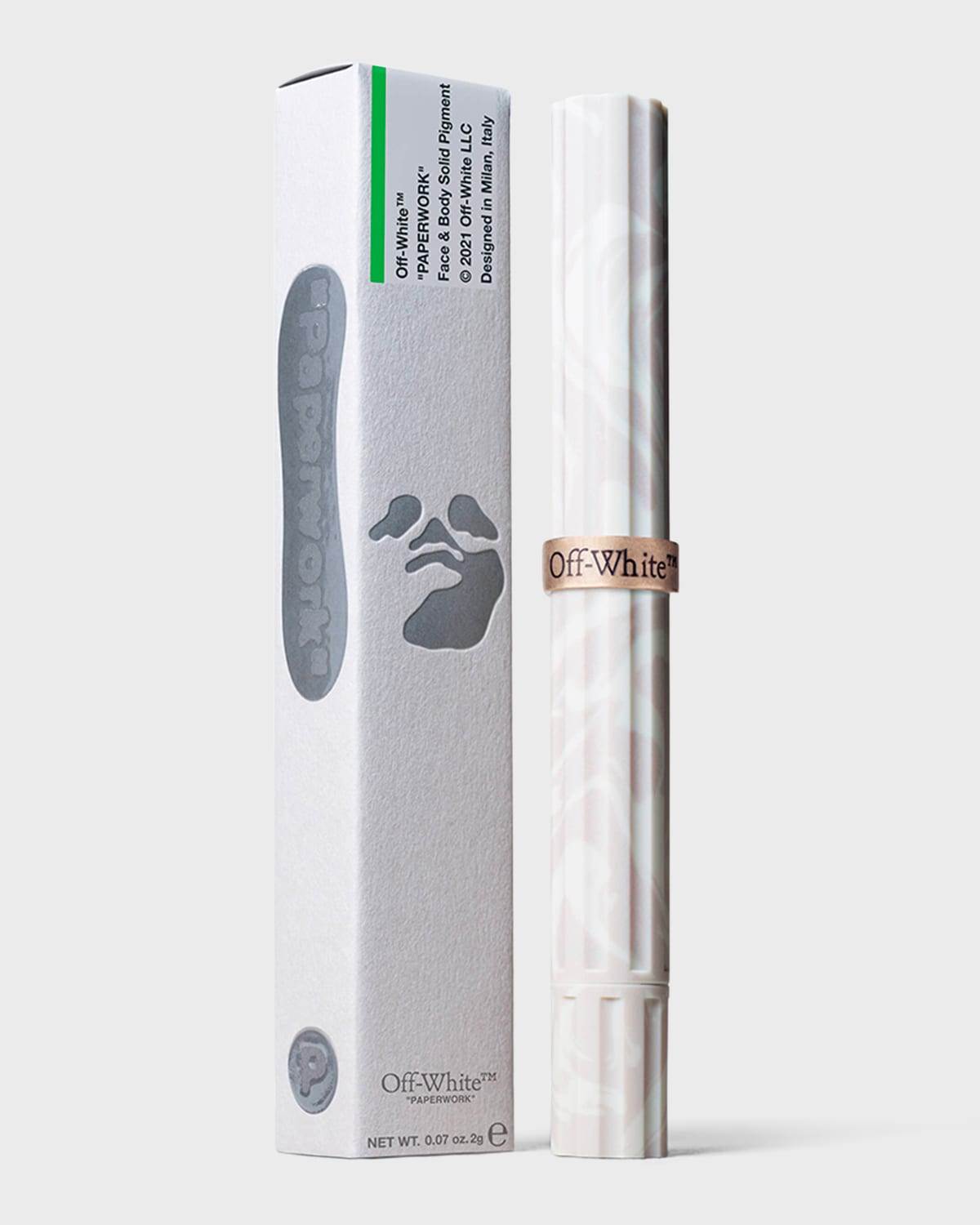 Off-white Paperwork Imprint Face & Body Solid Pigment, Lucid