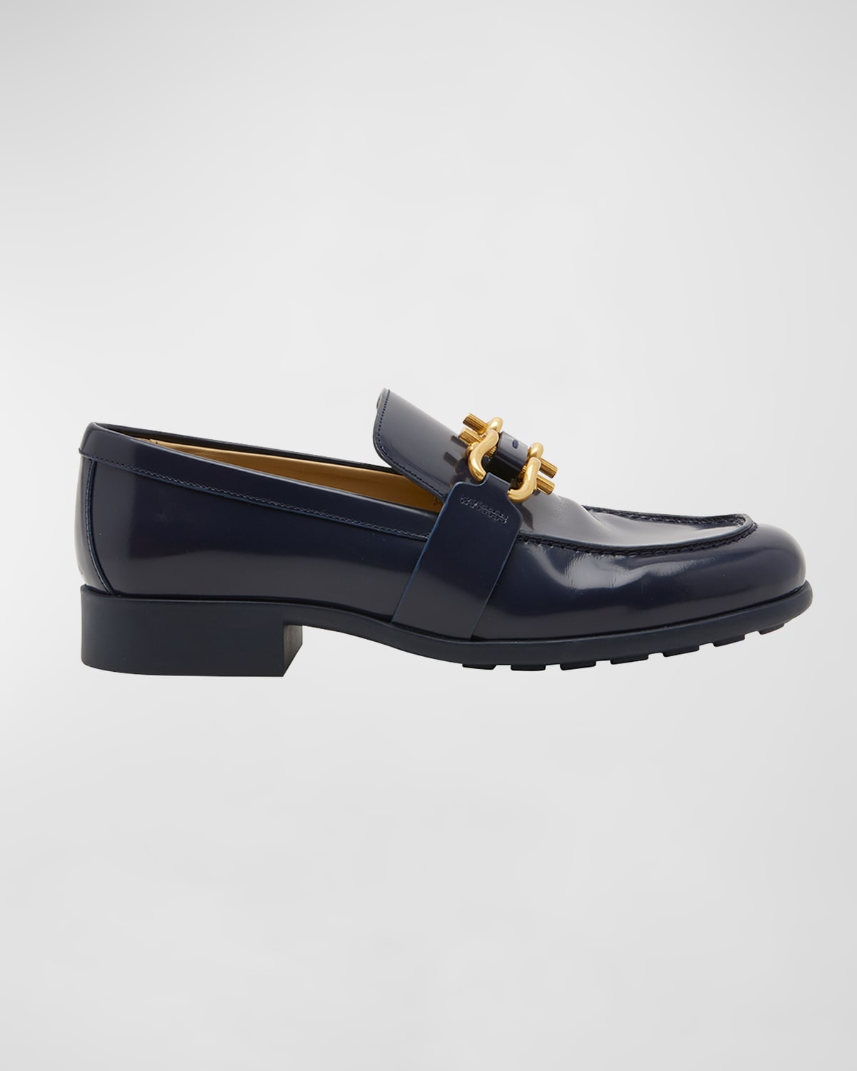 BOTTEGA VENETA MADAME CALFSKIN CHAIN LOAFERS