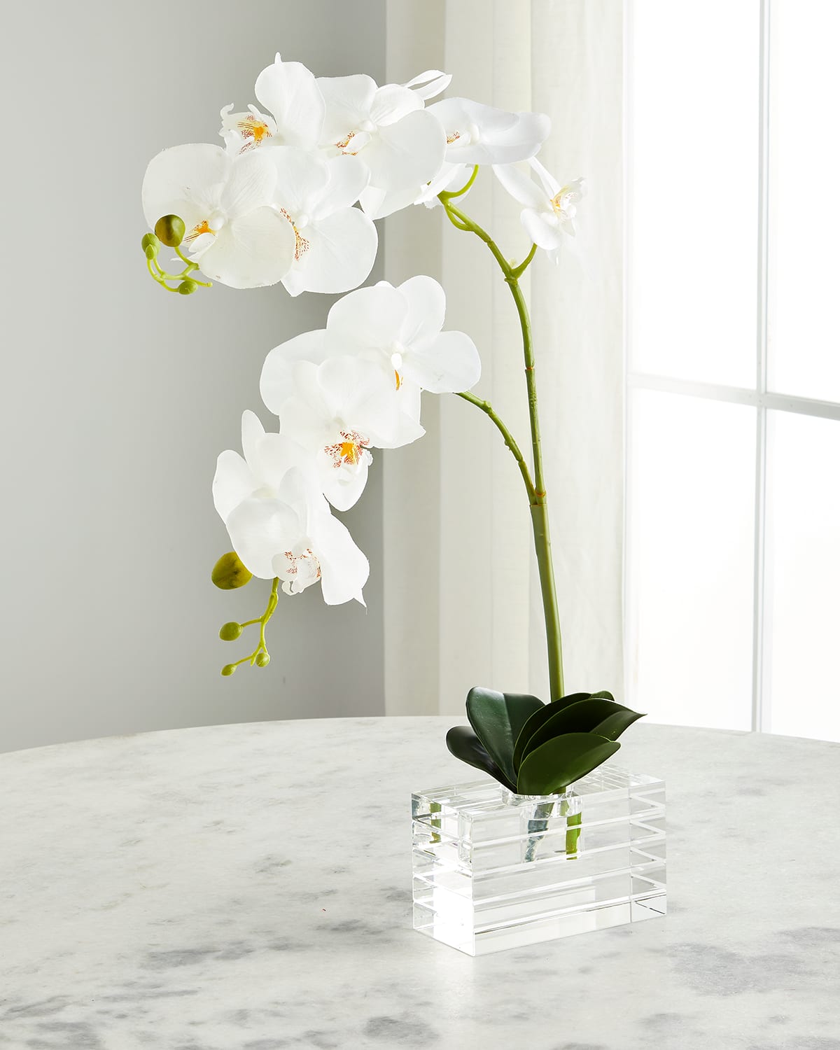 Crystal Clear Orchids Arrangement