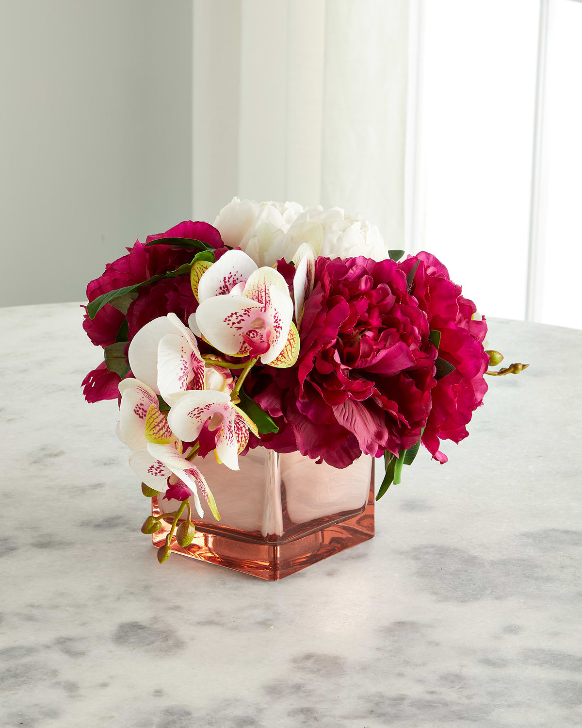 Rocking Robin Peony & Orchid Floral Arrangement