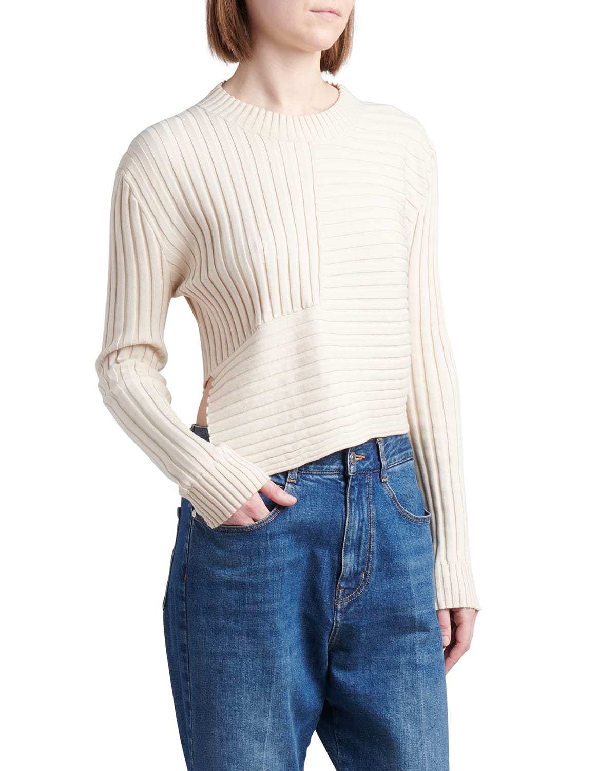 Stella Mccartney 90s Blue Cropped Flared-leg Jeans In 4480 Vintage Da