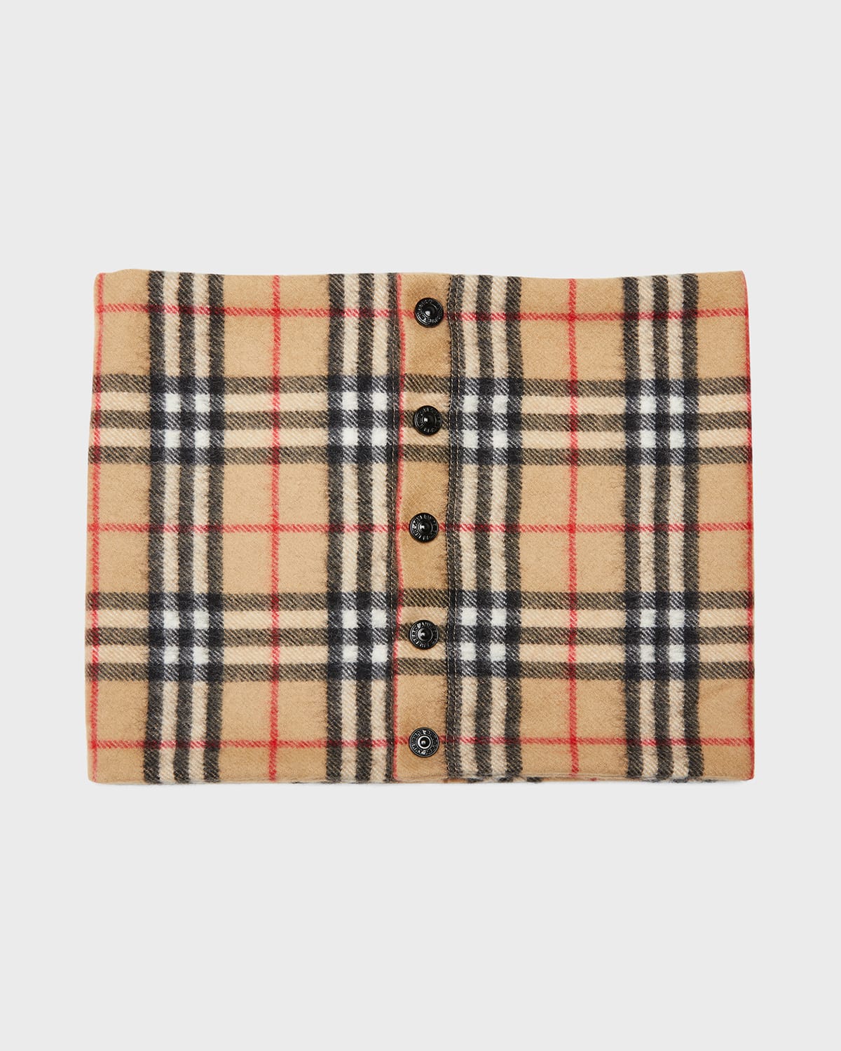 Shop Burberry Girl's Vintage Check-print Snood In Archive Beige