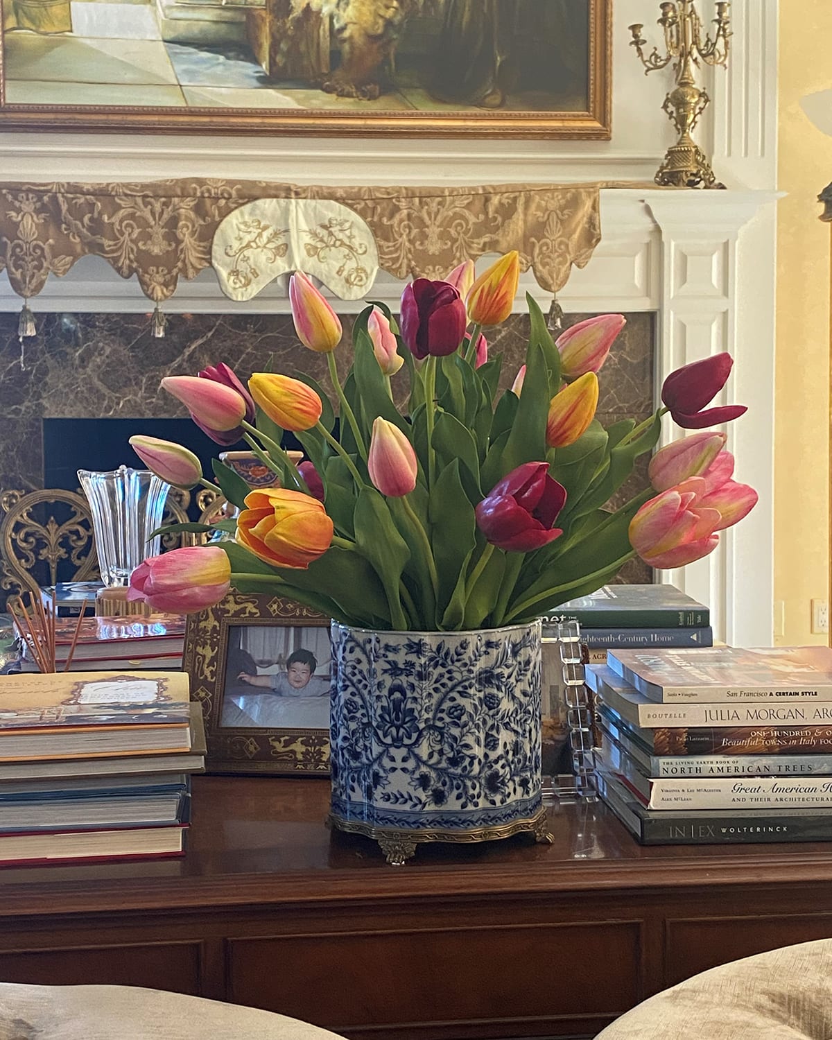 Shop Winward Home Tulips In Pot In Multicolor