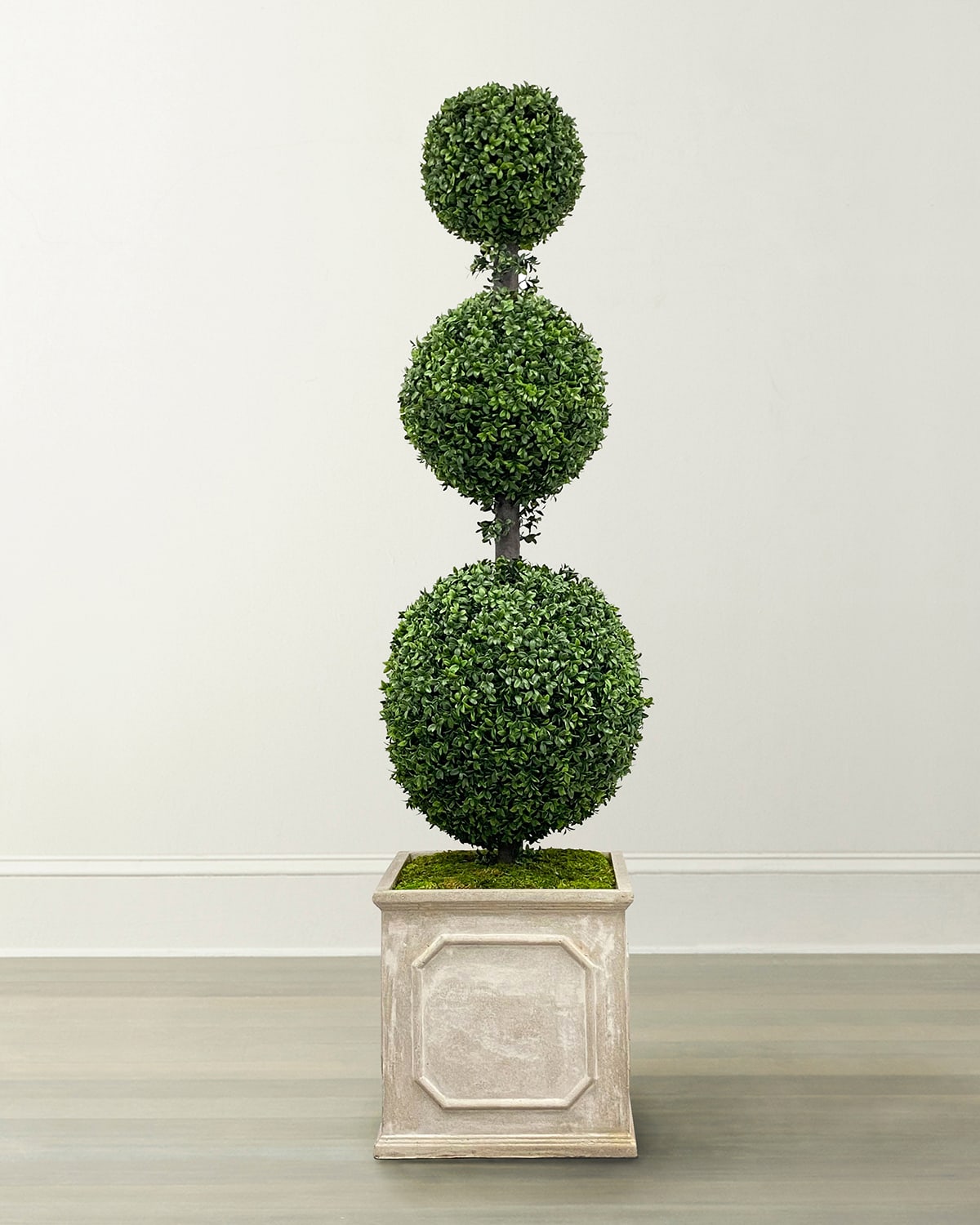 Shop Winward Home Tall Boxwood Topiary In Square Planter In Green