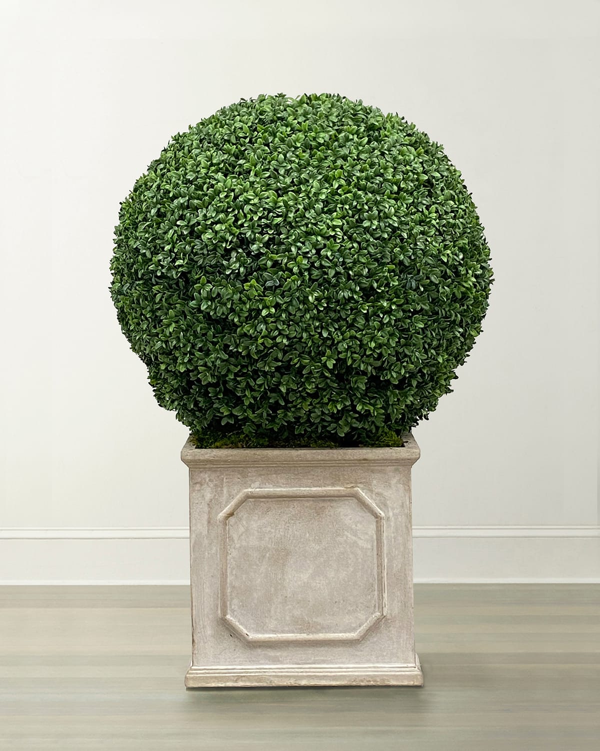 Shop Winward Home Faux Boxwood Ball Topiary Plant In Planter, 36"t In Green