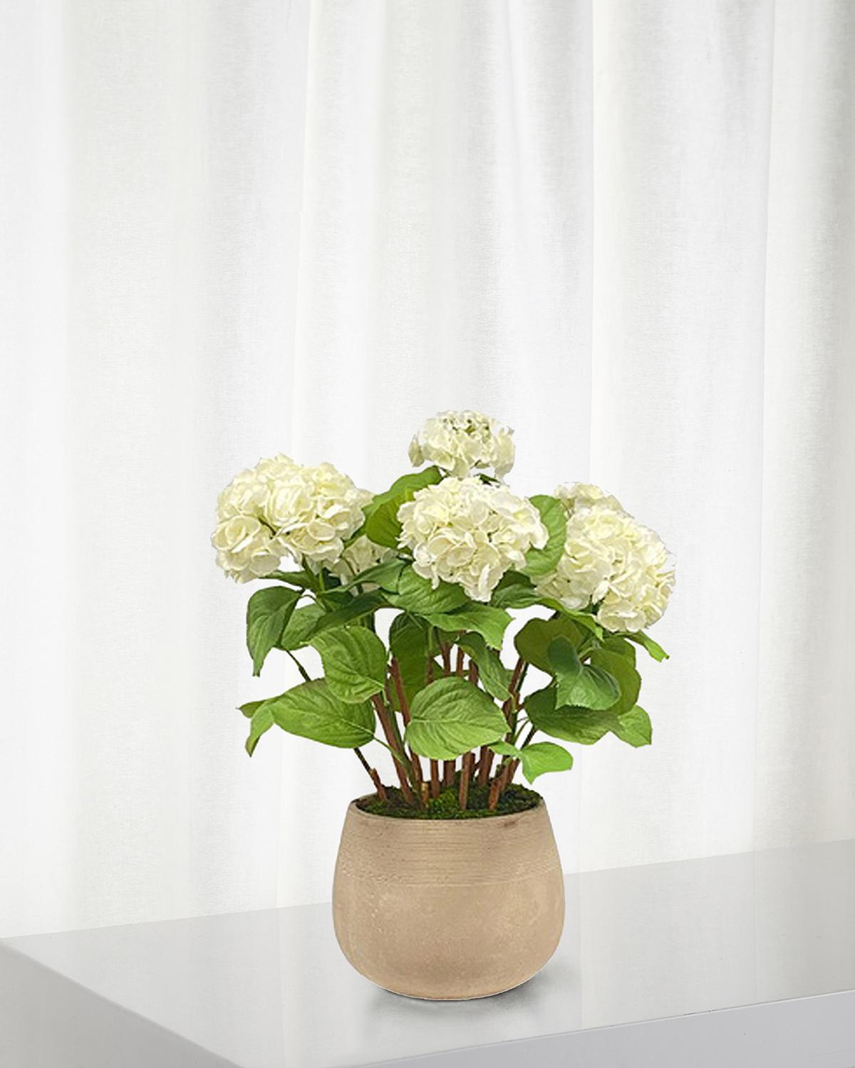 Winward Faux Hydrangeas In Planter