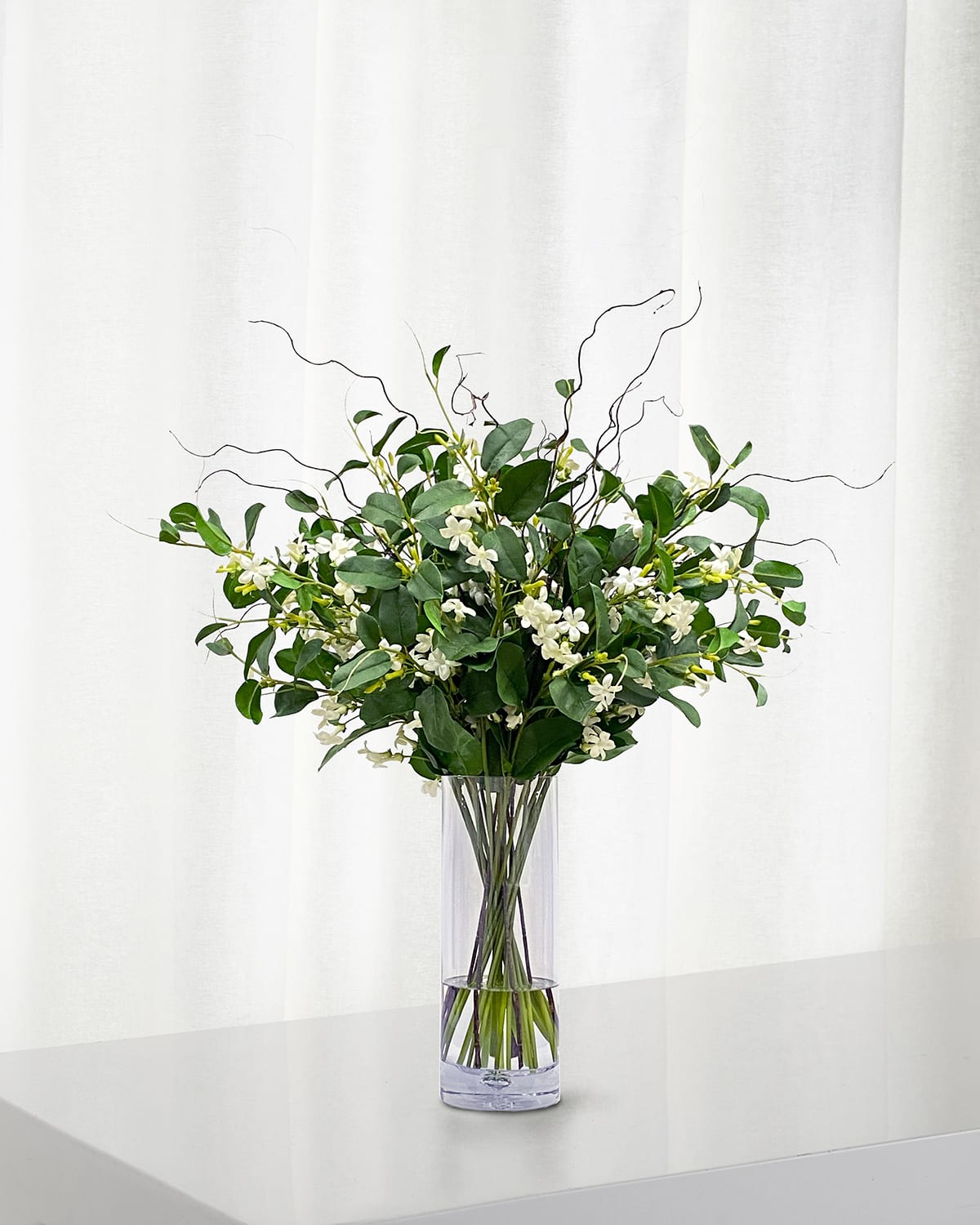 Winward Home Stephanotis Twig In Vase In Green/white