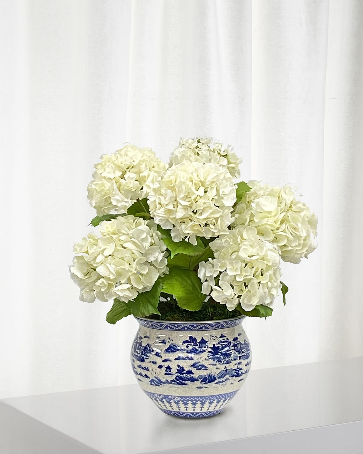Winward Faux Hydrangeas In Planter