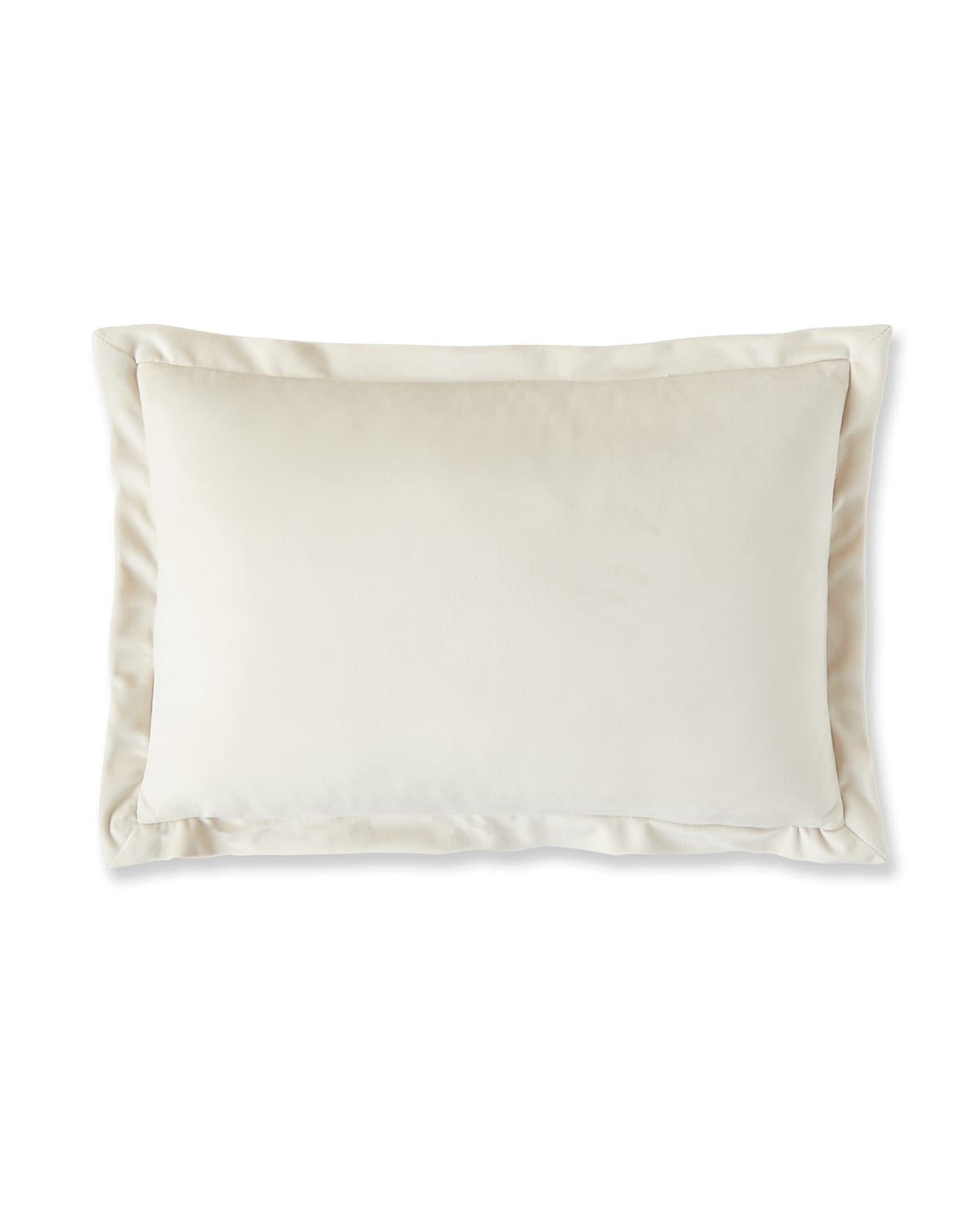 Shop Austin Horn Collection Elliman Velvet Boudoir Pillow, 13" X 19" In Cream