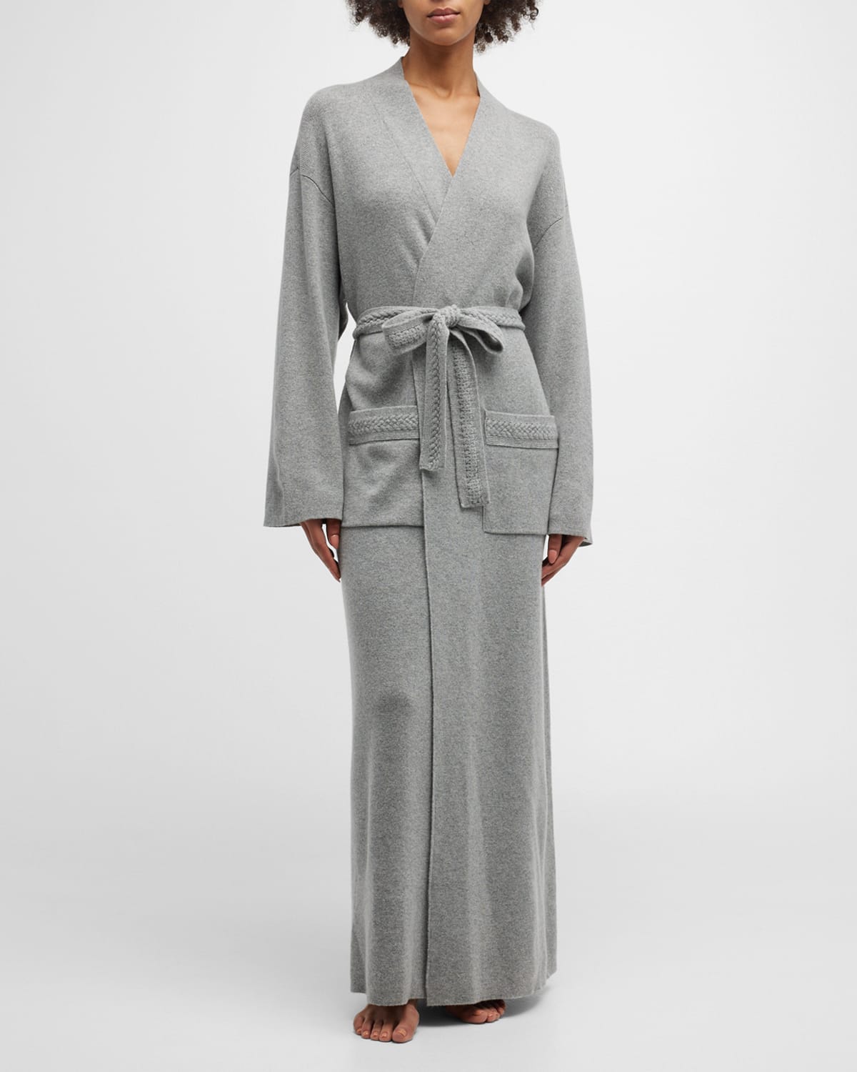 Braided Jewel Wool-Cashmere Robe