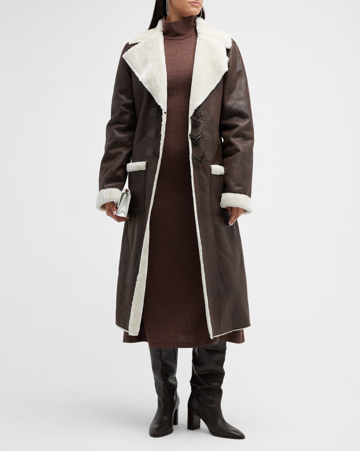 Suede Bonded Trench Coat